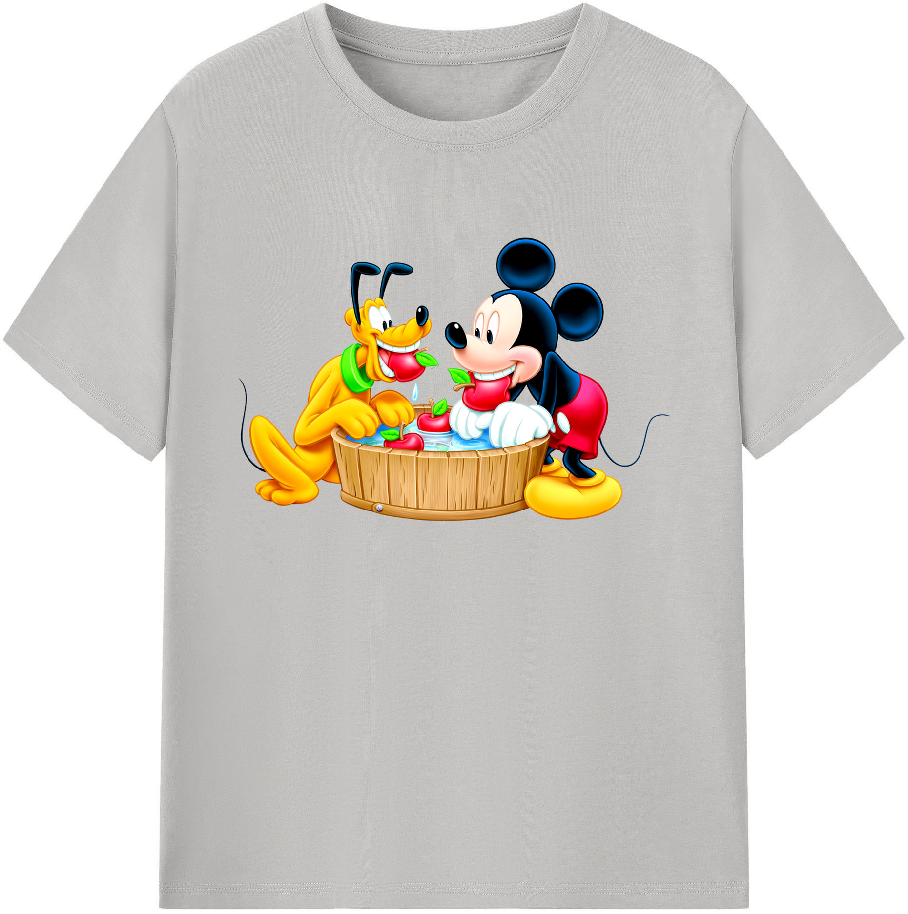 ミッキーマウス Mickey Mouse 綿100％ メンズ半袖Tシャツ｜肌触りやわらか＆通気性