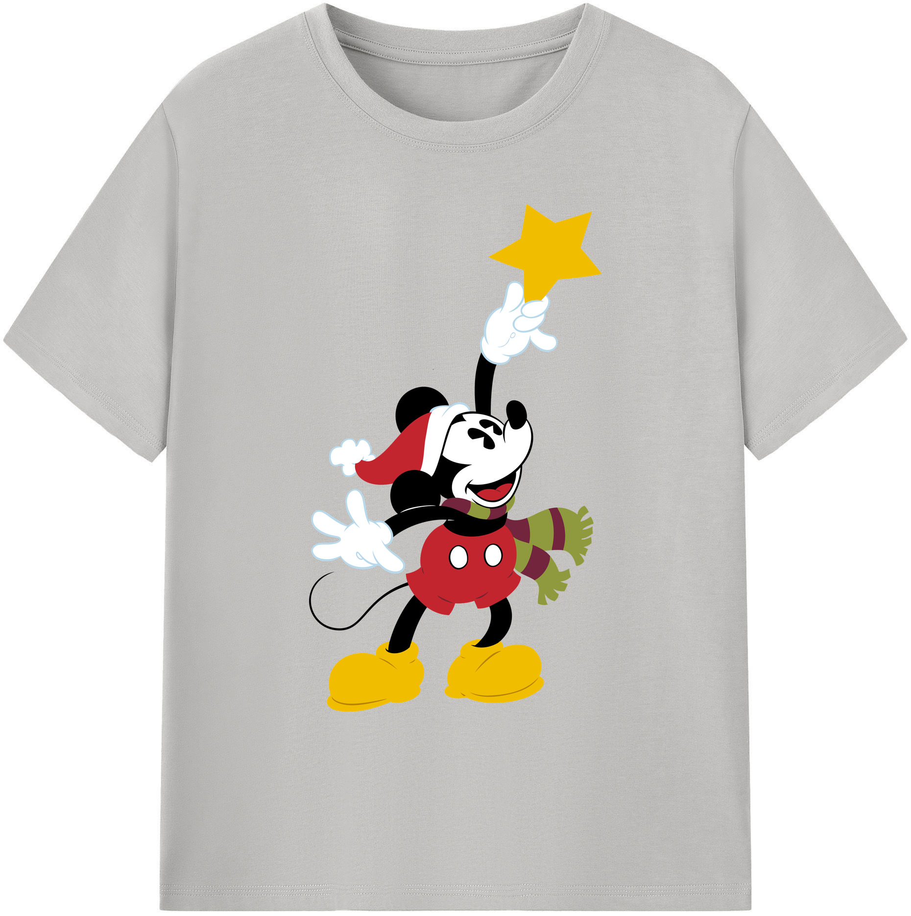 ミッキーマウス Mickey Mouse 綿100％ メンズ半袖Tシャツ｜肌触りやわらか＆通気性