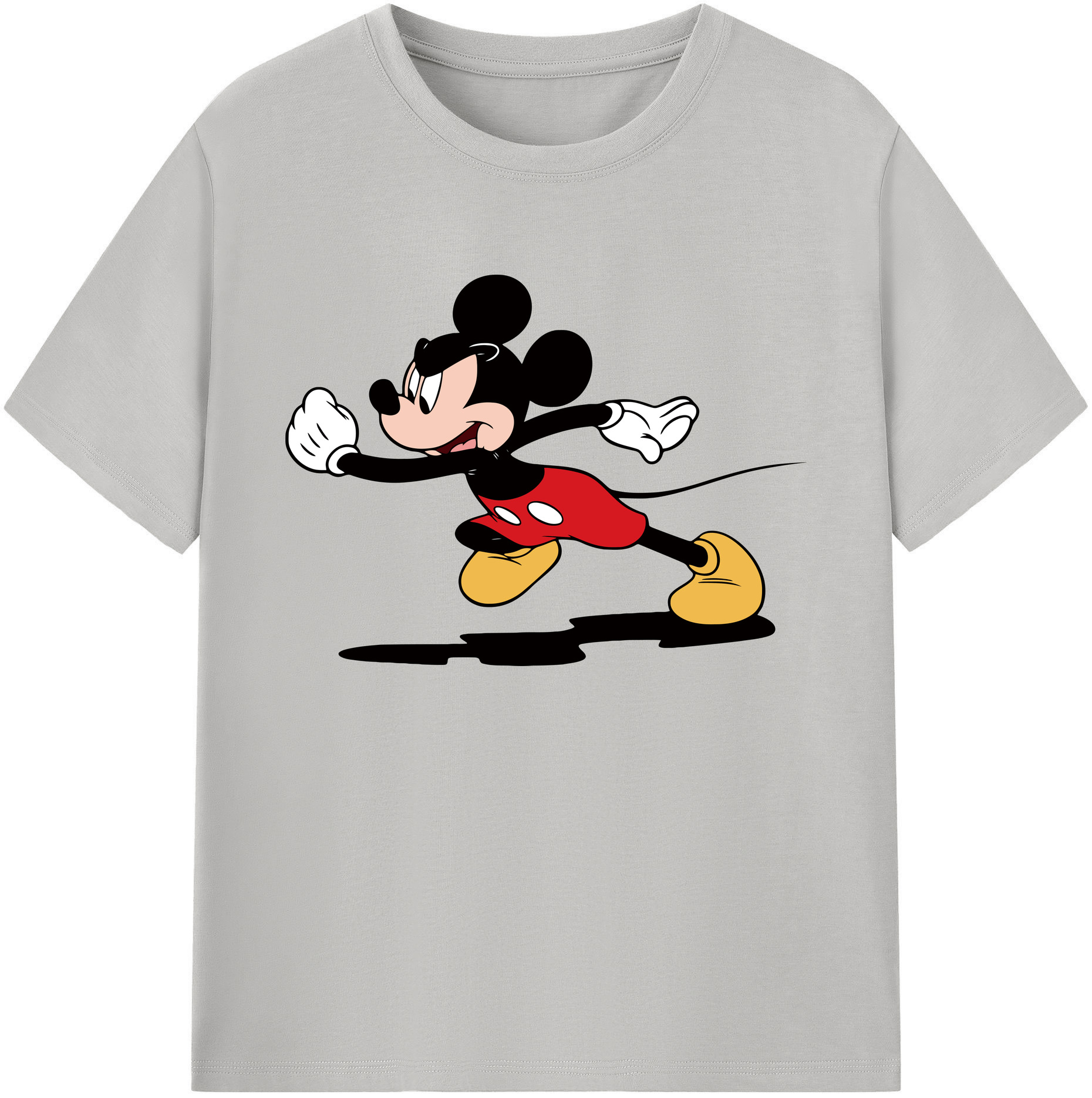 ミッキーマウス Mickey Mouse 綿100％ メンズ半袖Tシャツ｜肌触りやわらか＆通気性
