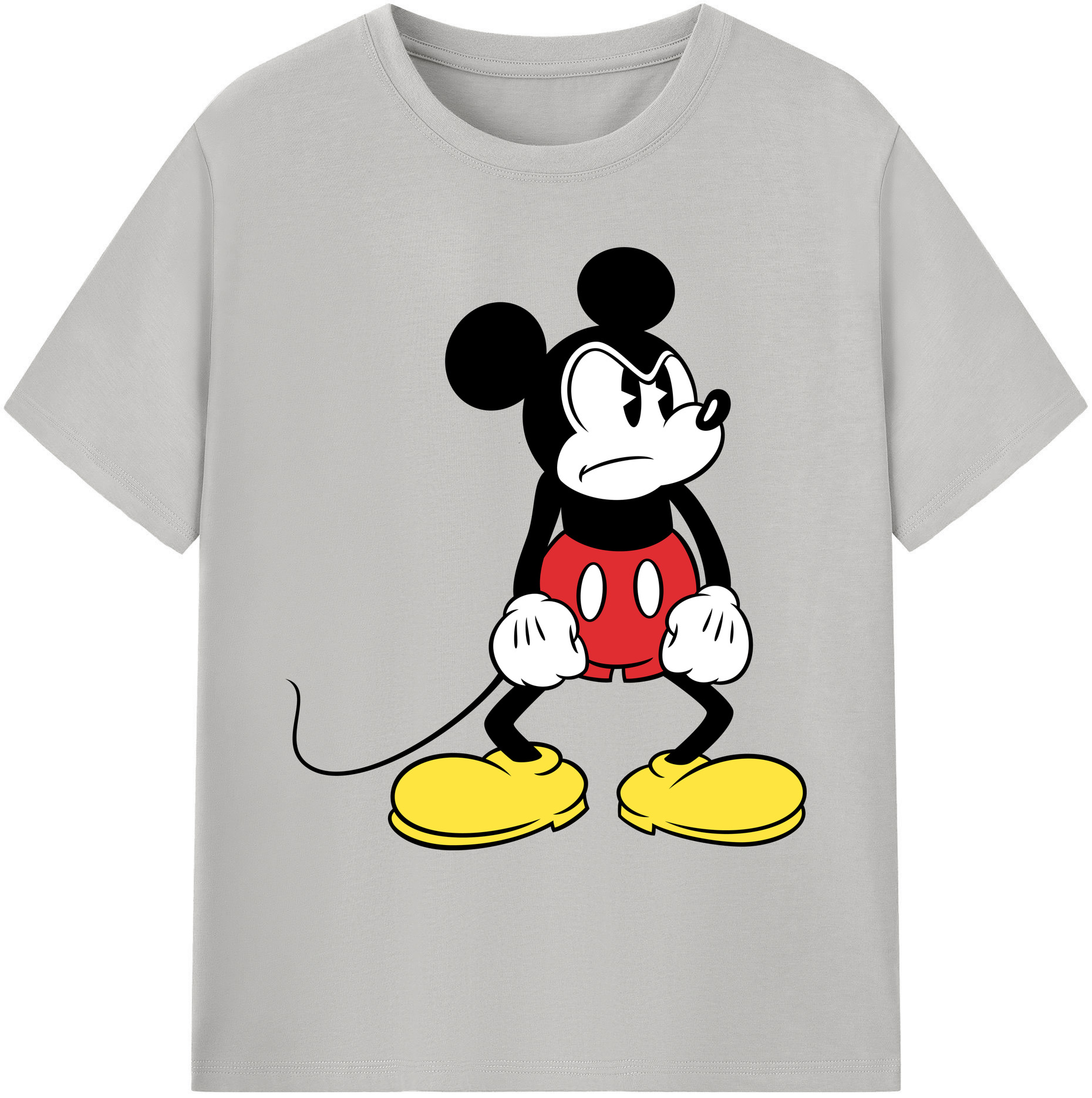 ミッキーマウス Mickey Mouse 綿100％ メンズ半袖Tシャツ｜肌触りやわらか＆通気性