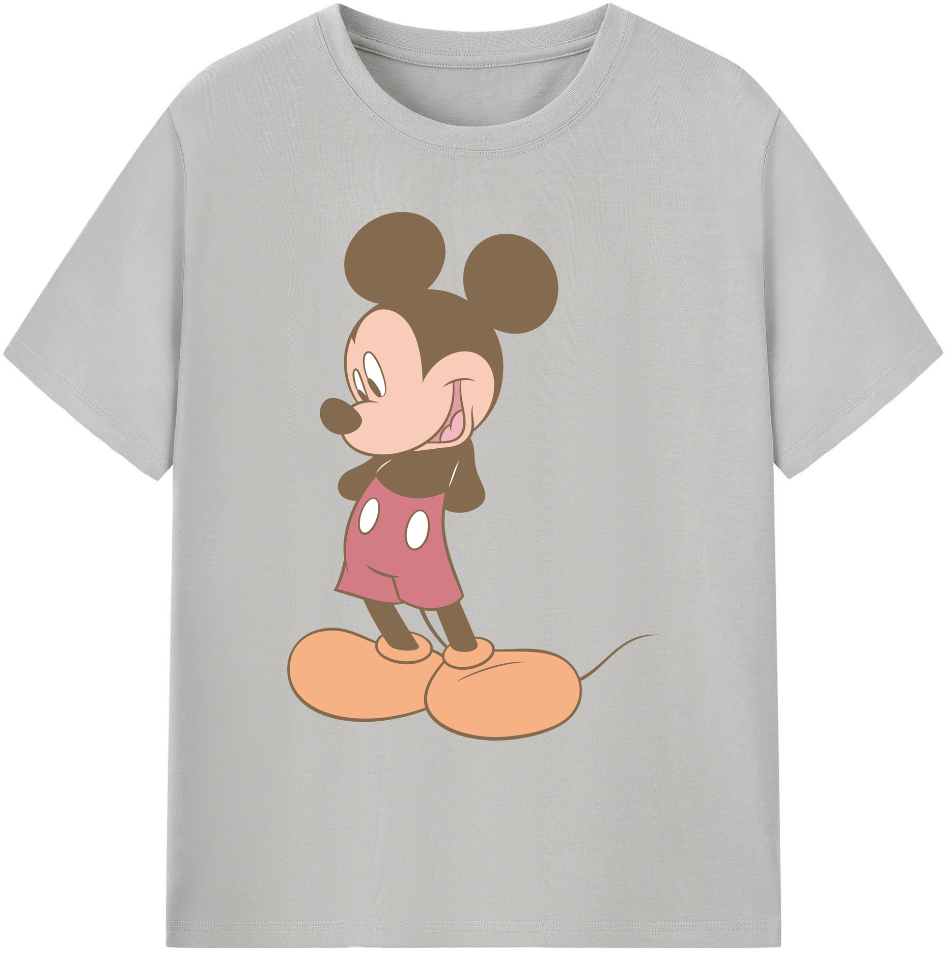 ミッキーマウス Mickey Mouse 綿100％ メンズ半袖Tシャツ｜肌触りやわらか＆通気性