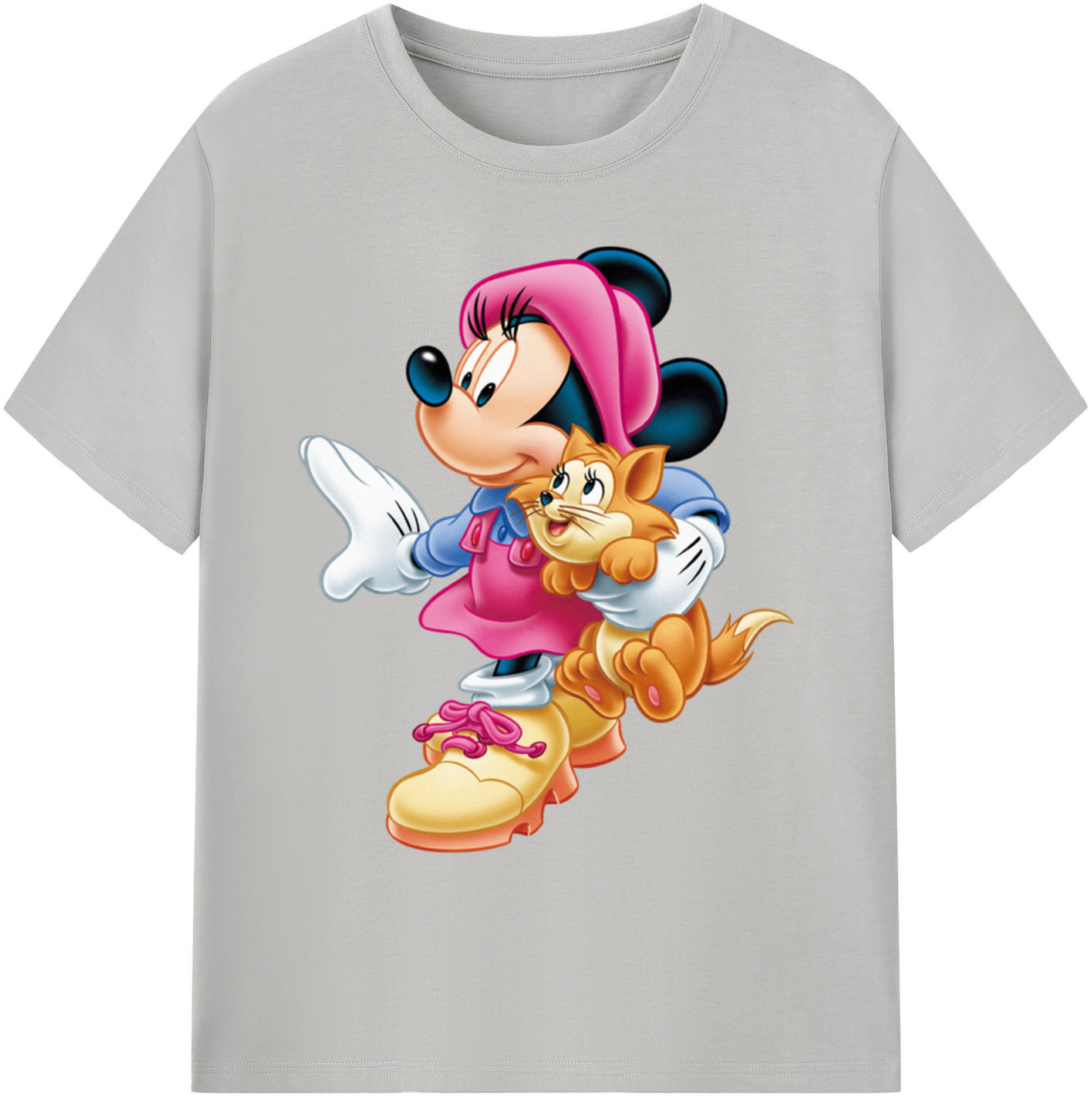 ミッキーマウス Mickey Mouse 綿100％ メンズ半袖Tシャツ｜肌触りやわらか＆通気性