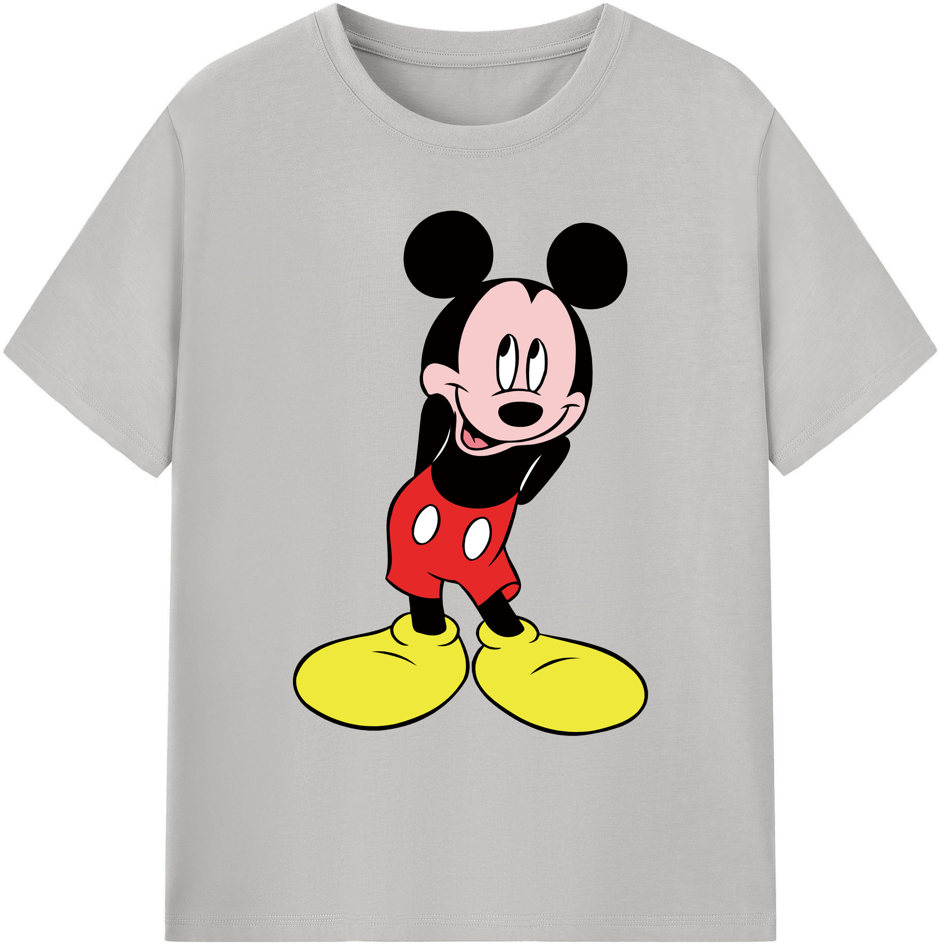 （画像用） ミッキーマウス Mickey Mouse 綿100％ メンズ半袖Tシャツ｜肌触りやわらか＆通気性