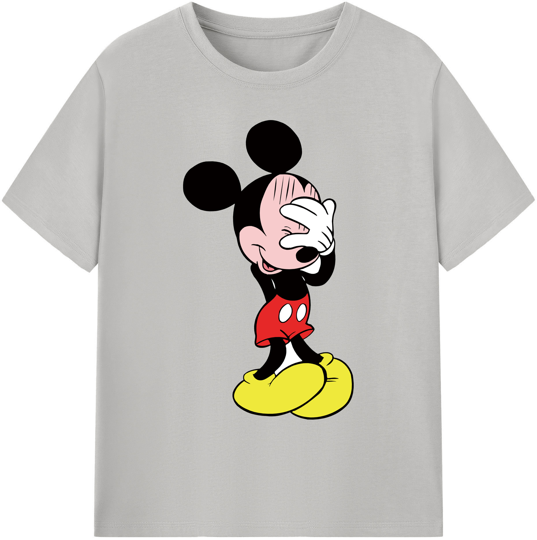ミッキーマウス Mickey Mouse 綿100％ メンズ半袖Tシャツ｜肌触りやわらか＆通気性