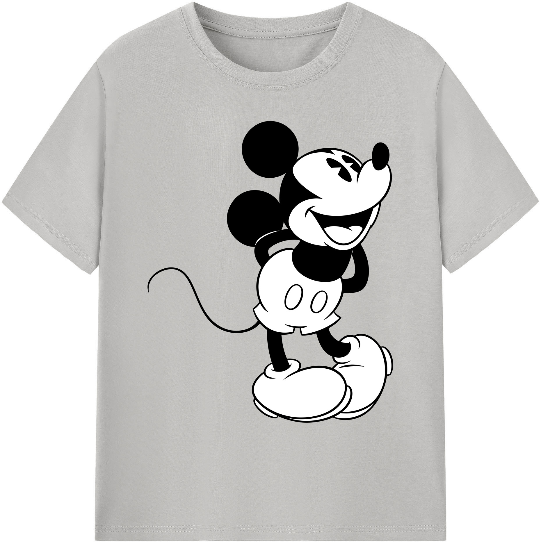 ミッキーマウス Mickey Mouse 綿100％ メンズ半袖Tシャツ｜肌触りやわらか＆通気性