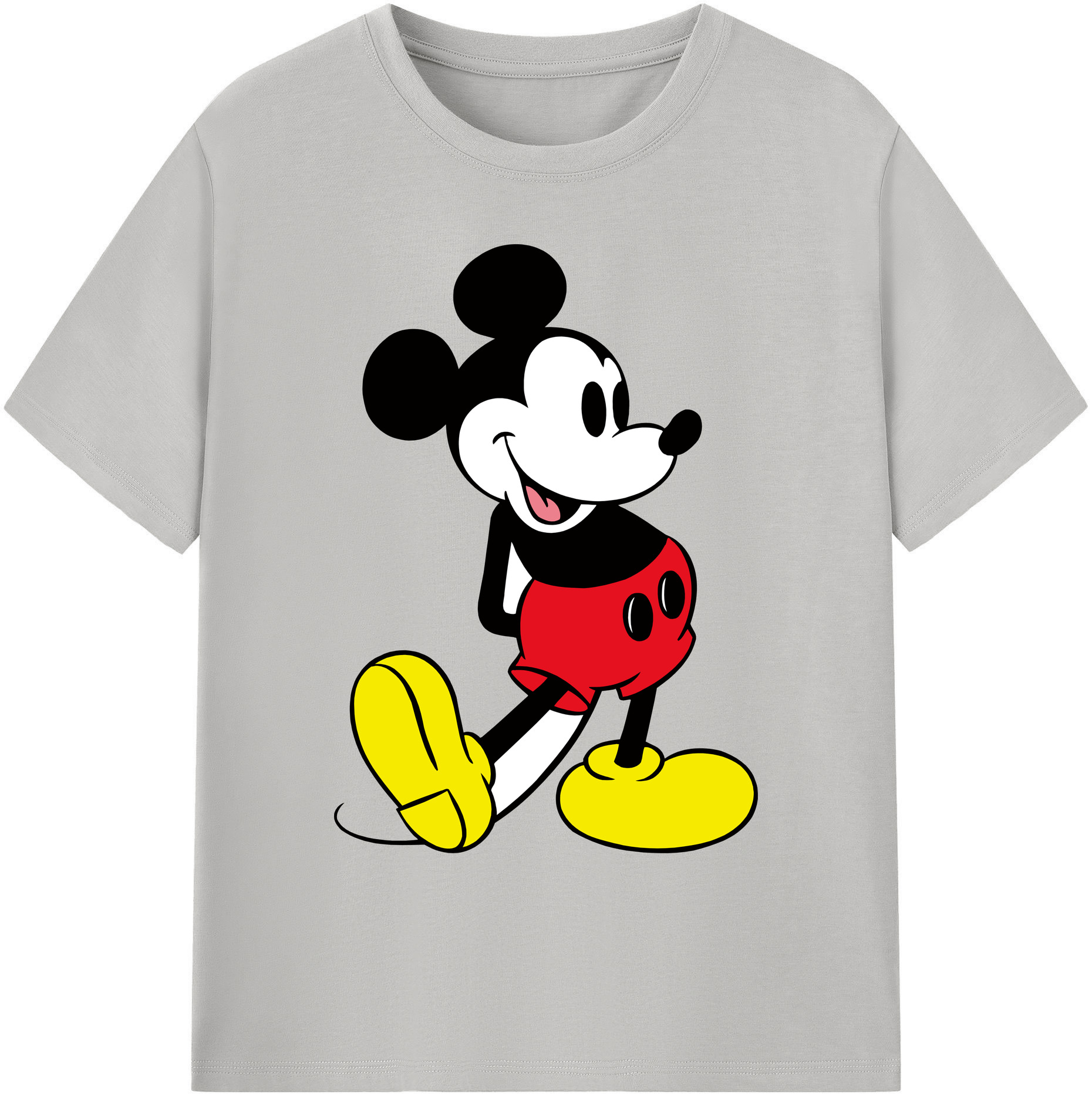 （画像用） ミッキーマウス Mickey Mouse 綿100％ メンズ半袖Tシャツ｜肌触りやわらか＆通気性