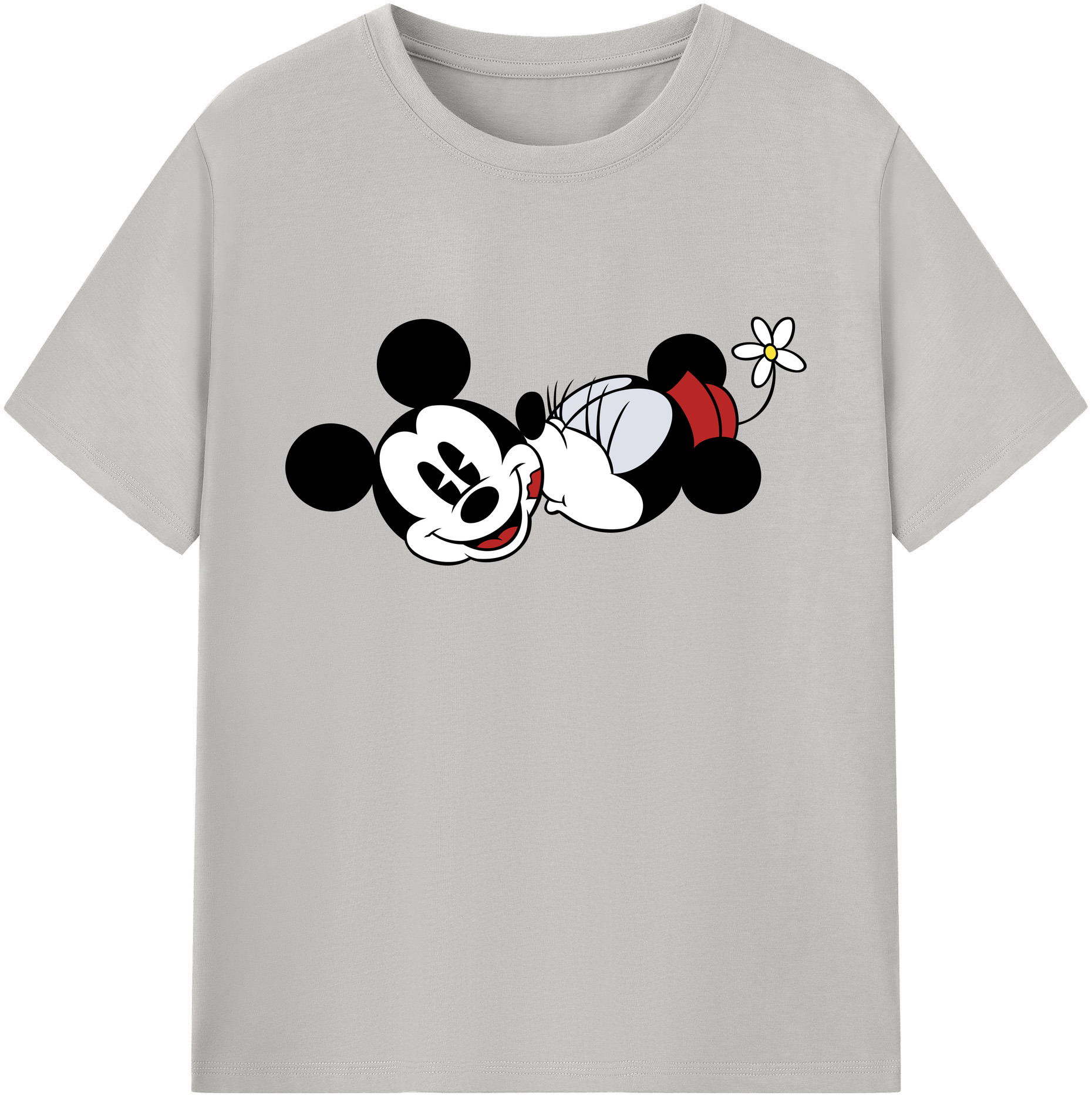 ミッキーマウス Mickey Mouse 綿100％ メンズ半袖Tシャツ｜肌触りやわらか＆通気性