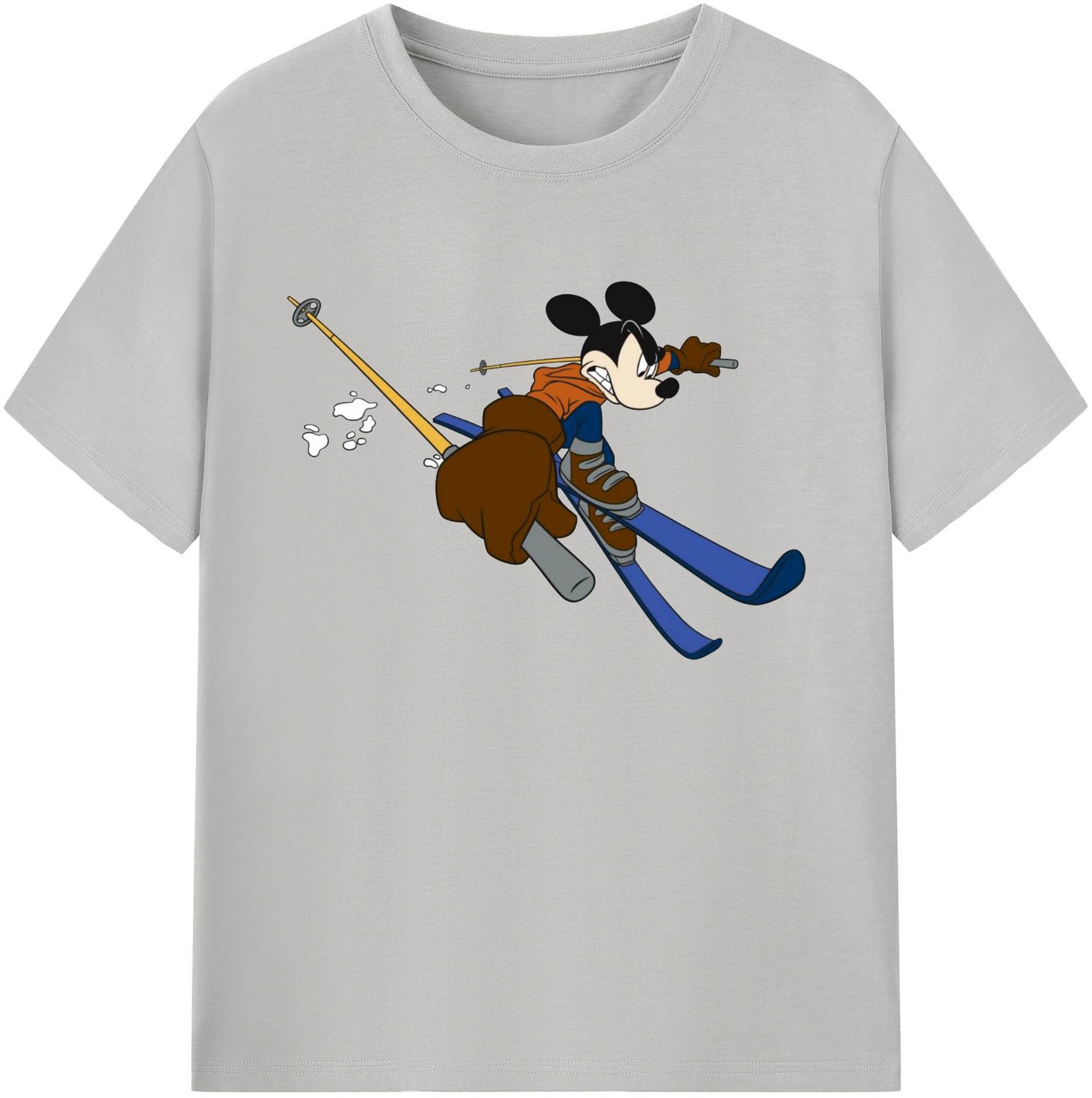 ミッキーマウス Mickey Mouse 綿100％ メンズ半袖Tシャツ｜肌触りやわらか＆通気性