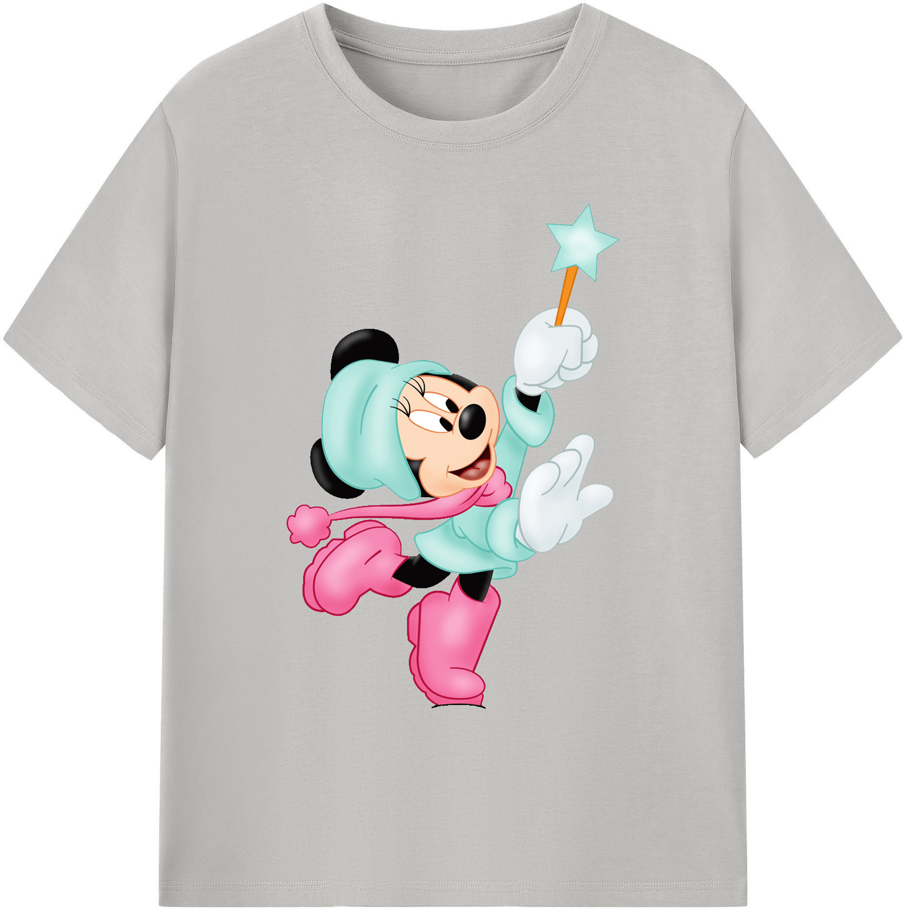 ミッキーマウス Mickey Mouse 綿100％ メンズ半袖Tシャツ｜肌触りやわらか＆通気性