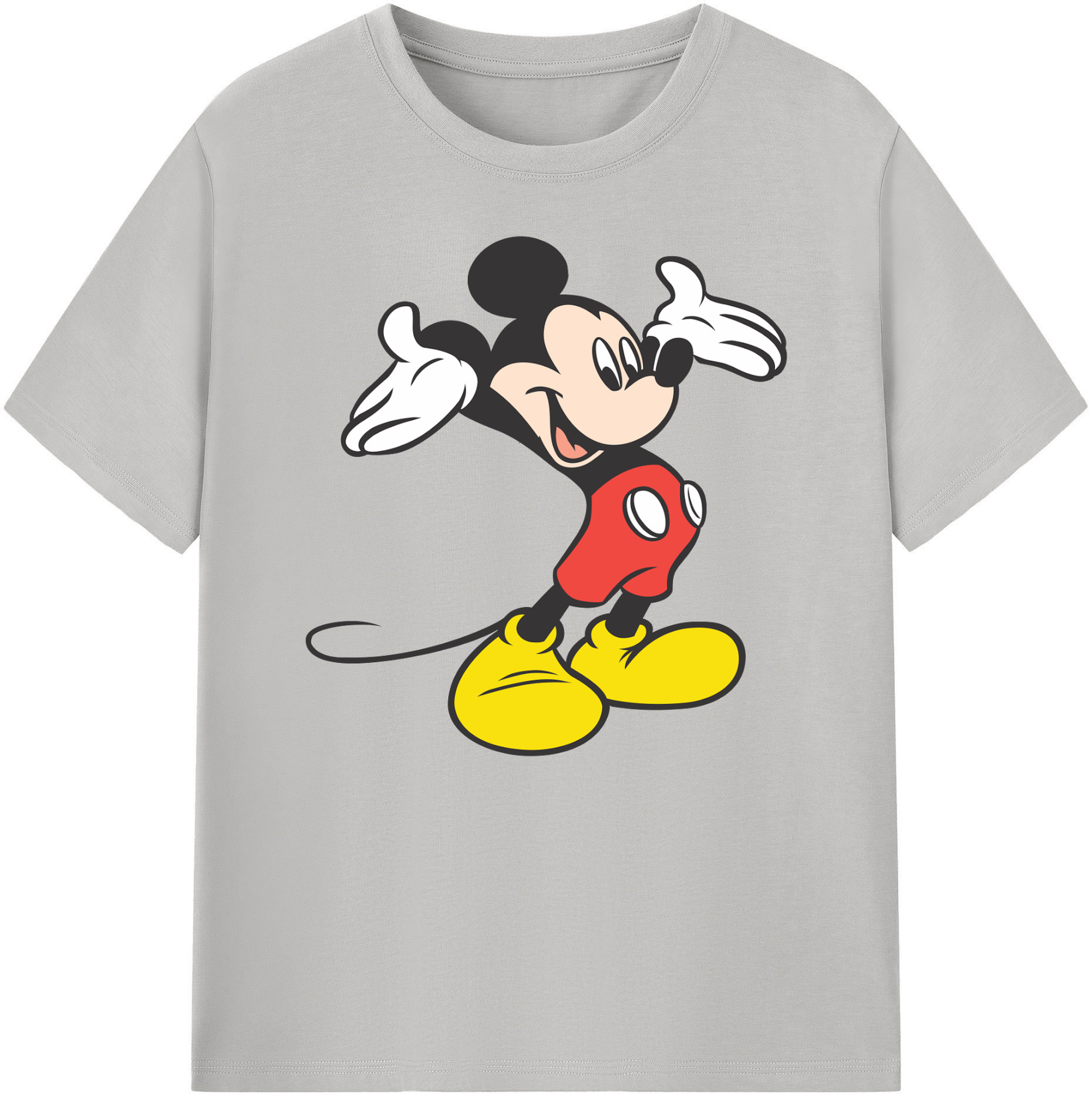 ミッキーマウス Mickey Mouse 綿100％ メンズ半袖Tシャツ｜肌触りやわらか＆通気性