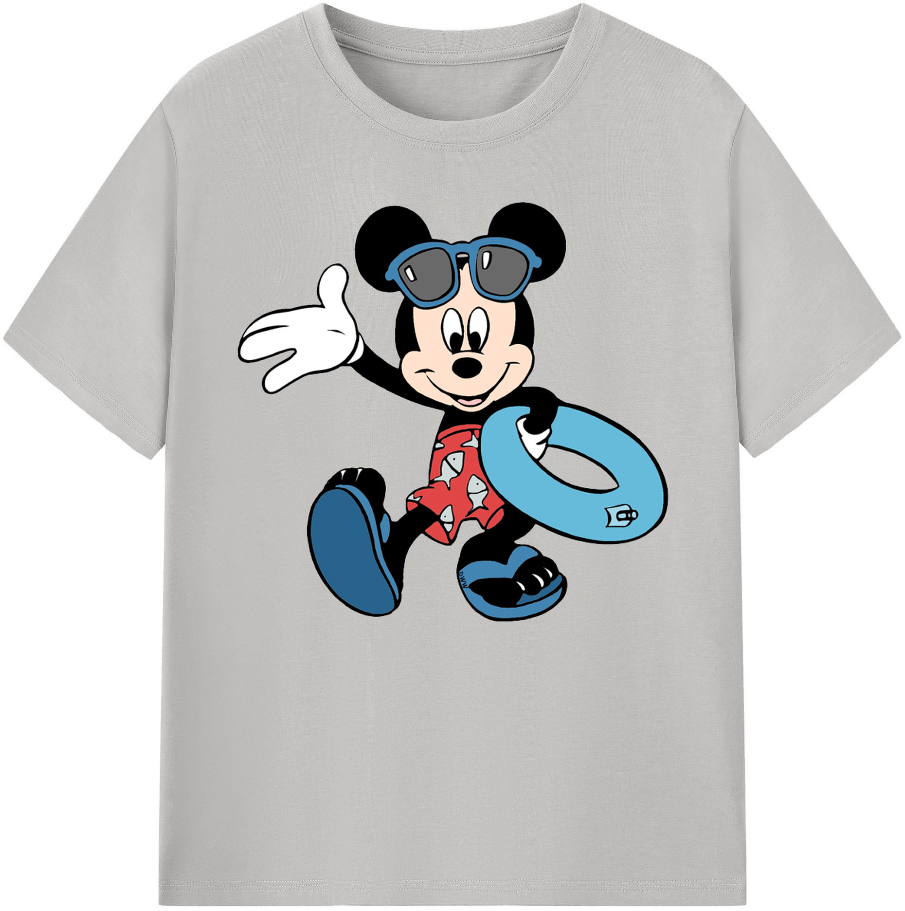ミッキーマウス Mickey Mouse 綿100％ メンズ半袖Tシャツ｜肌触りやわらか＆通気性