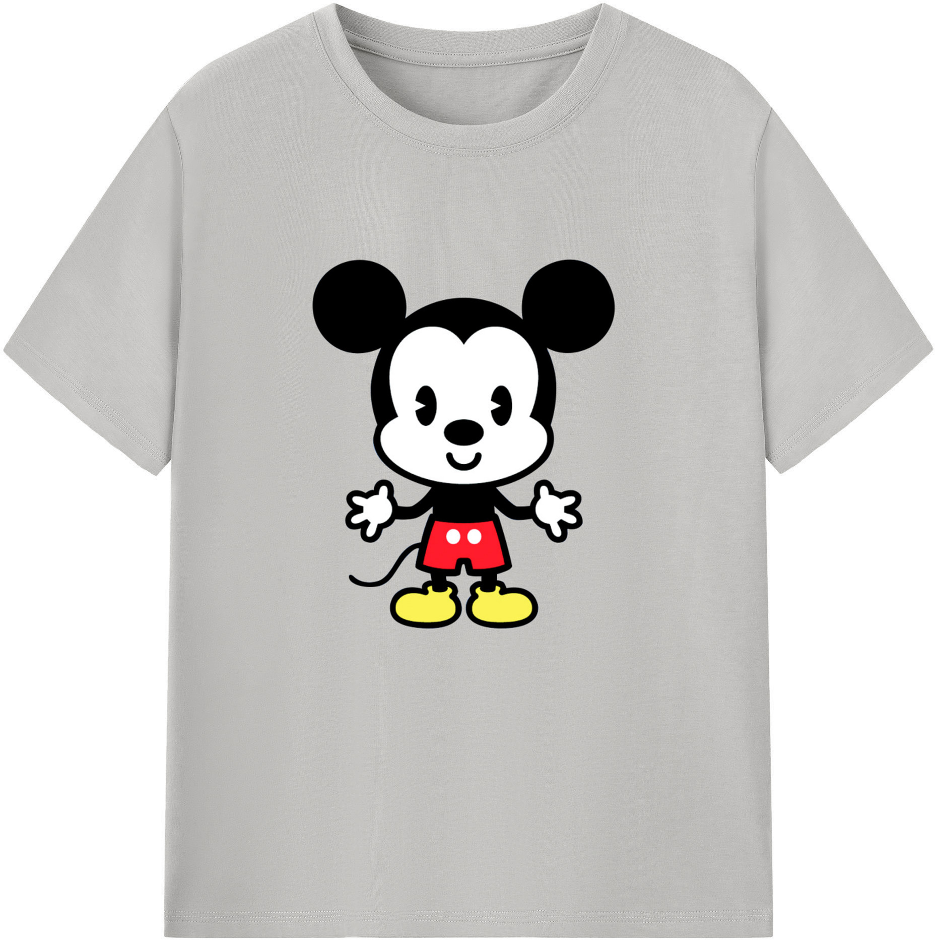 ミッキーマウス Mickey Mouse 綿100％ メンズ半袖Tシャツ｜肌触りやわらか＆通気性