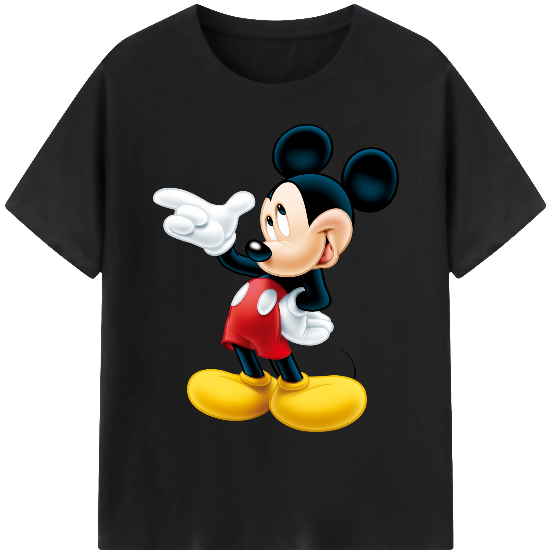 ミッキーマウス Mickey Mouse 綿100％ メンズ半袖Tシャツ｜肌触りやわらか＆通気性