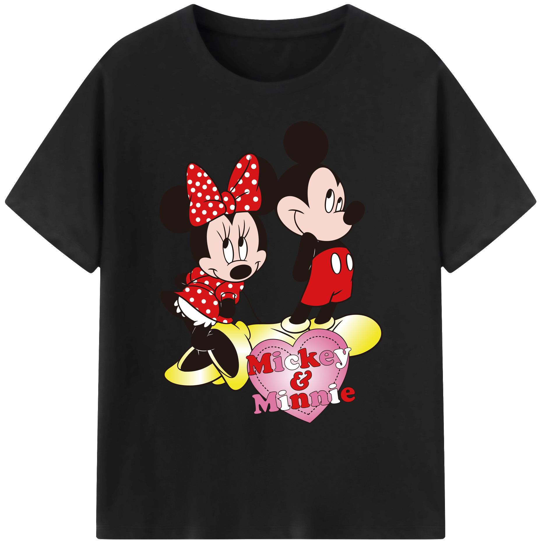 ミッキーマウス Mickey Mouse 綿100％ メンズ半袖Tシャツ｜肌触りやわらか＆通気性