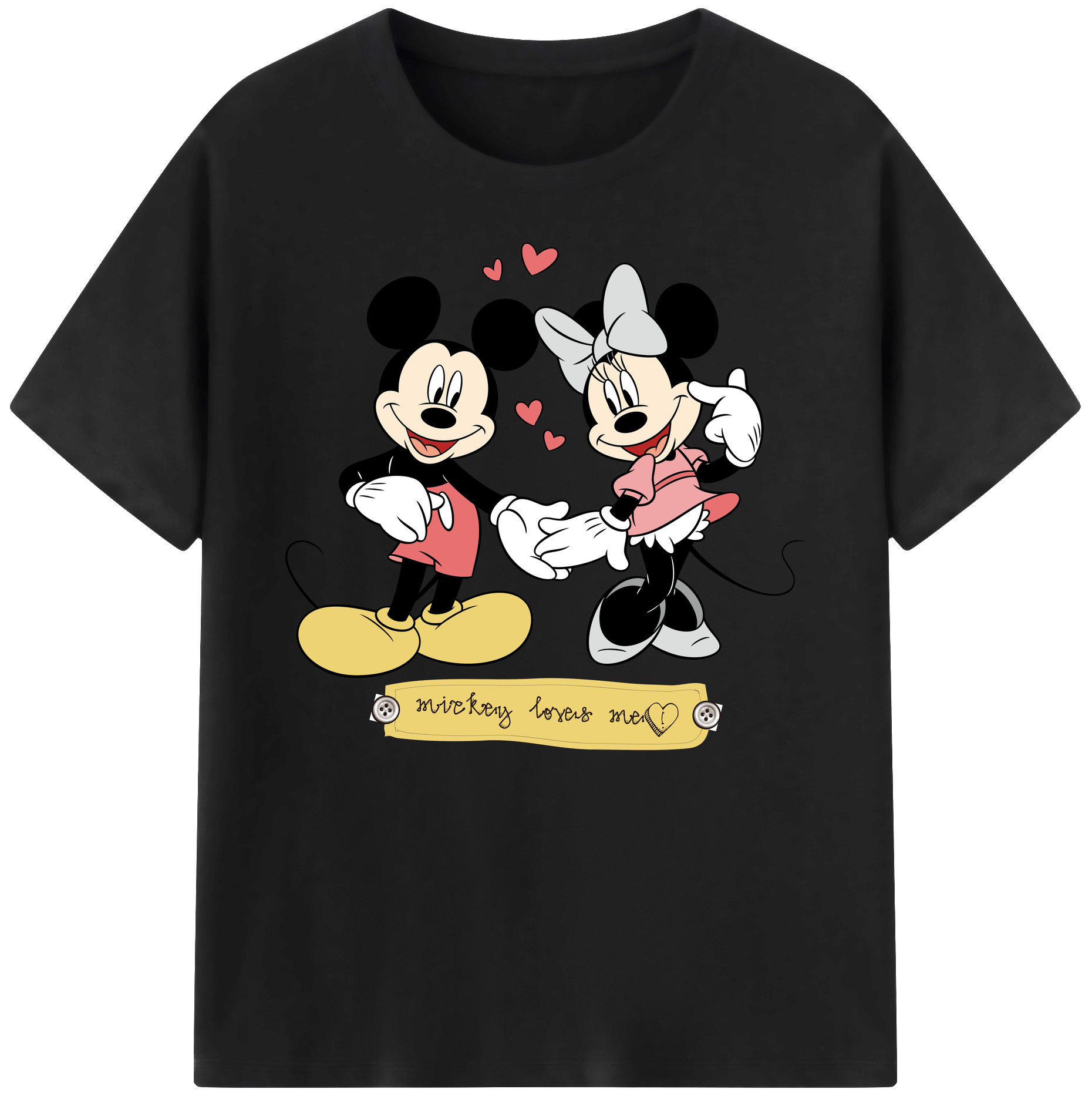 ミッキーマウス Mickey Mouse 綿100％ メンズ半袖Tシャツ｜肌触りやわらか＆通気性