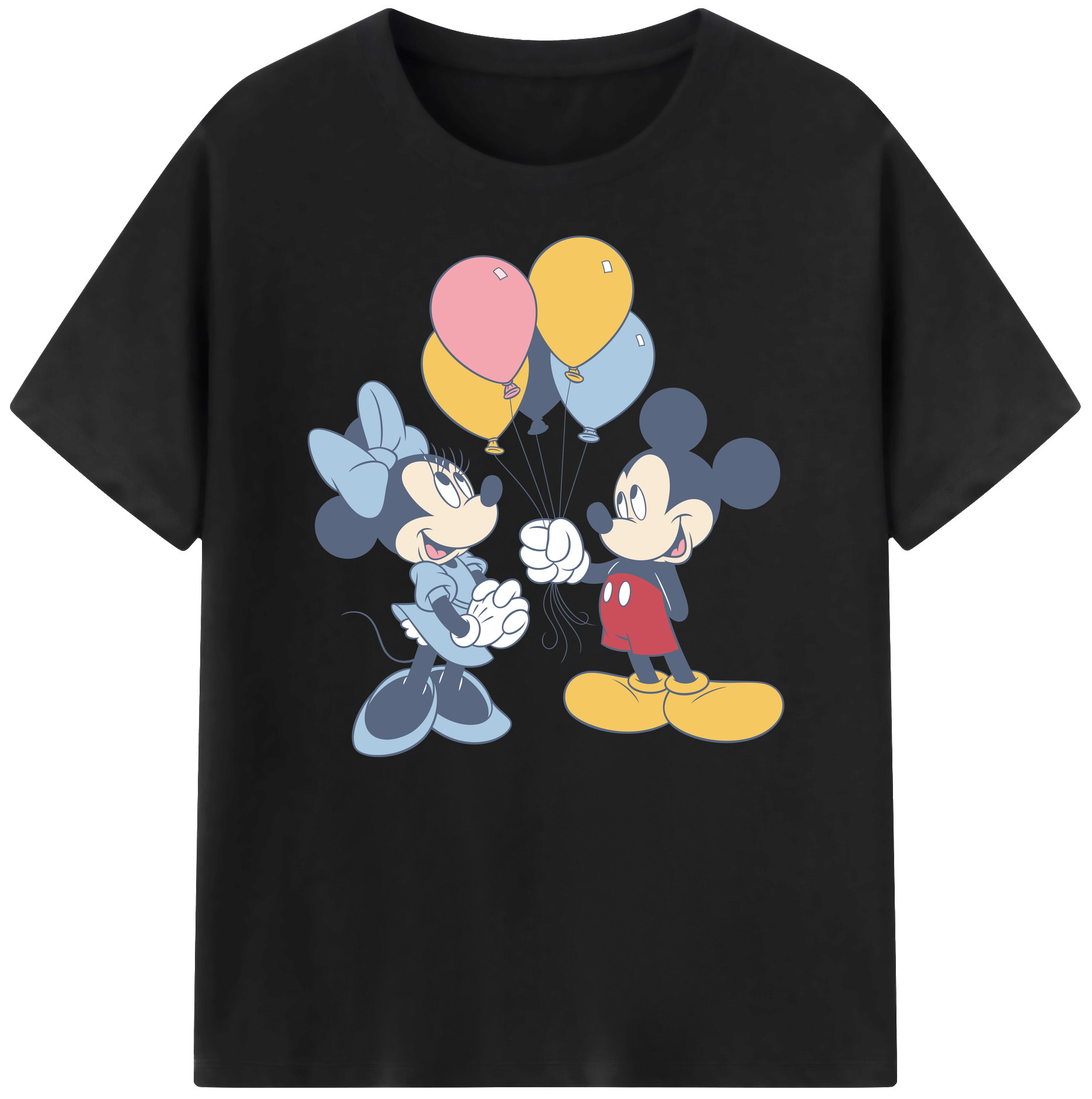 ミッキーマウス Mickey Mouse 綿100％ メンズ半袖Tシャツ｜肌触りやわらか＆通気性