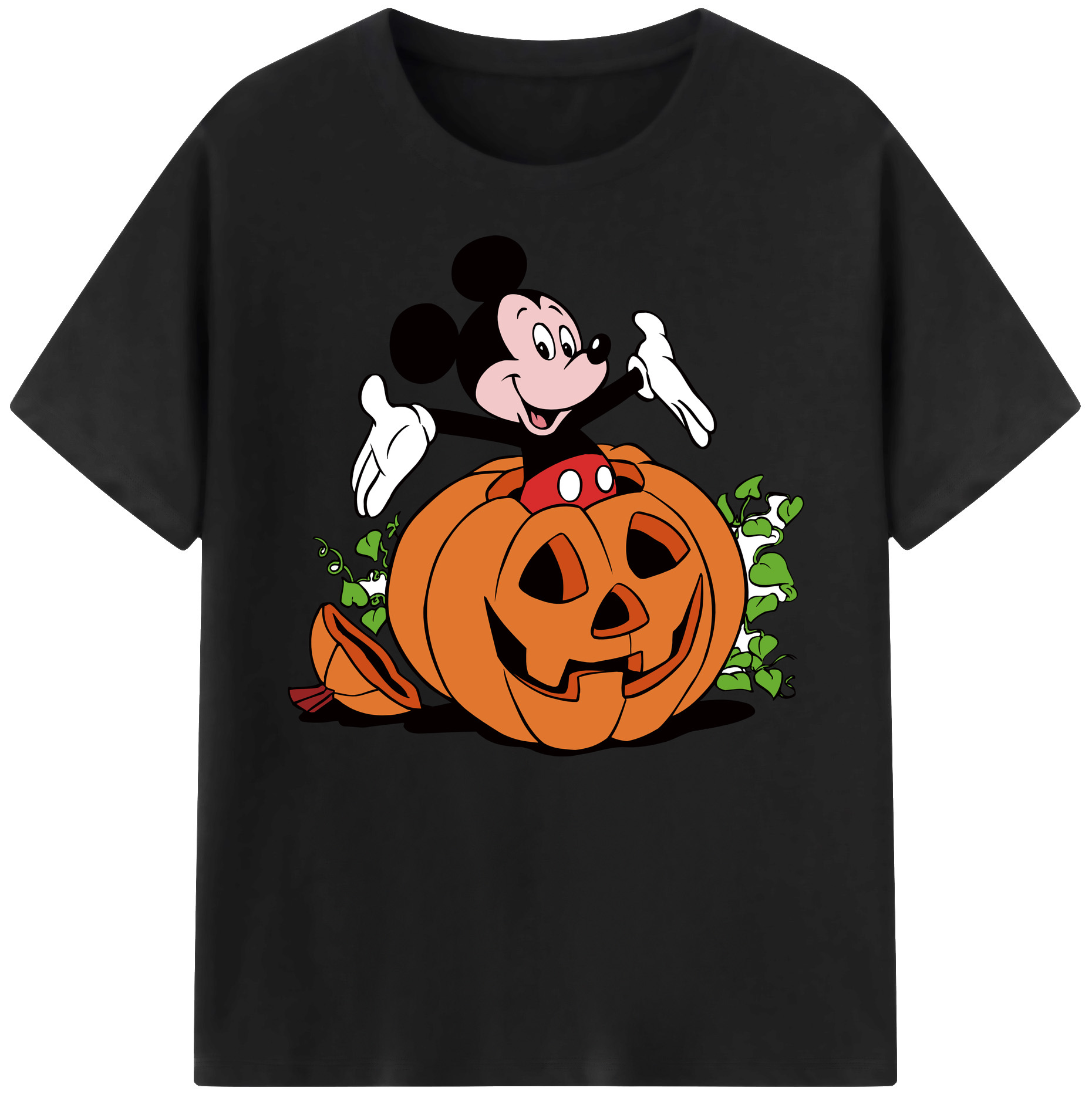 ミッキーマウス Mickey Mouse 綿100％ メンズ半袖Tシャツ｜肌触りやわらか＆通気性