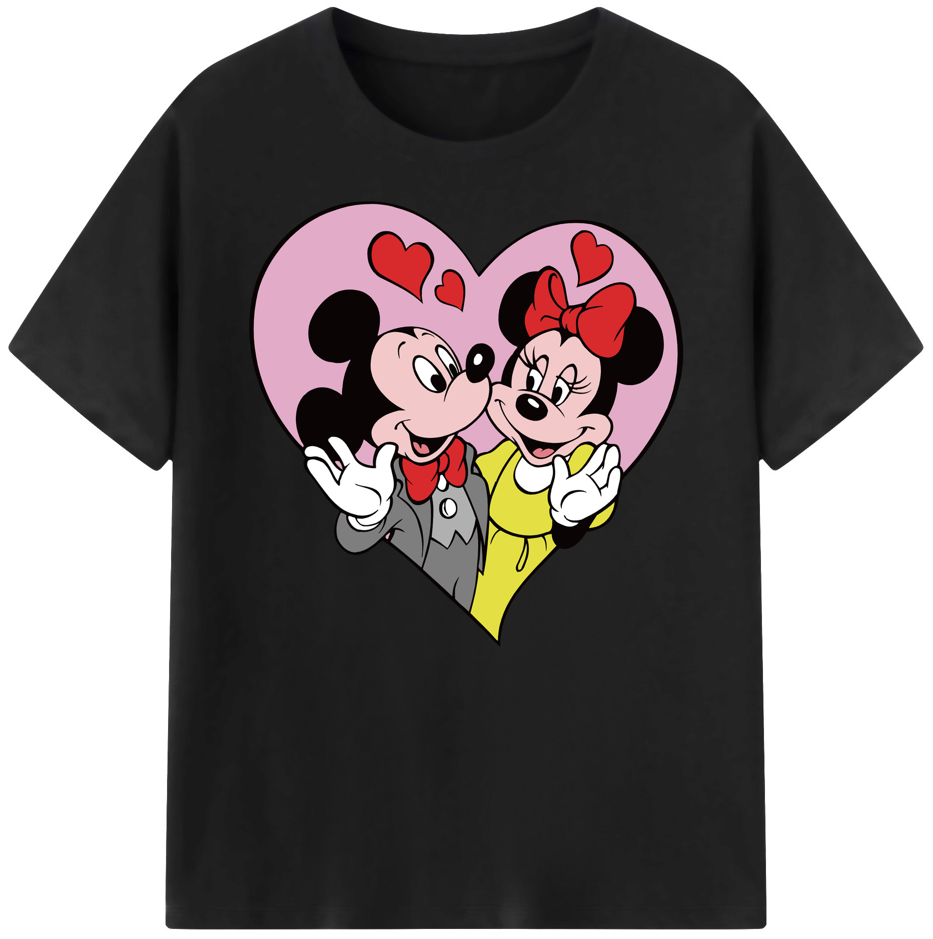 ミッキーマウス Mickey Mouse 綿100％ メンズ半袖Tシャツ｜肌触りやわらか＆通気性