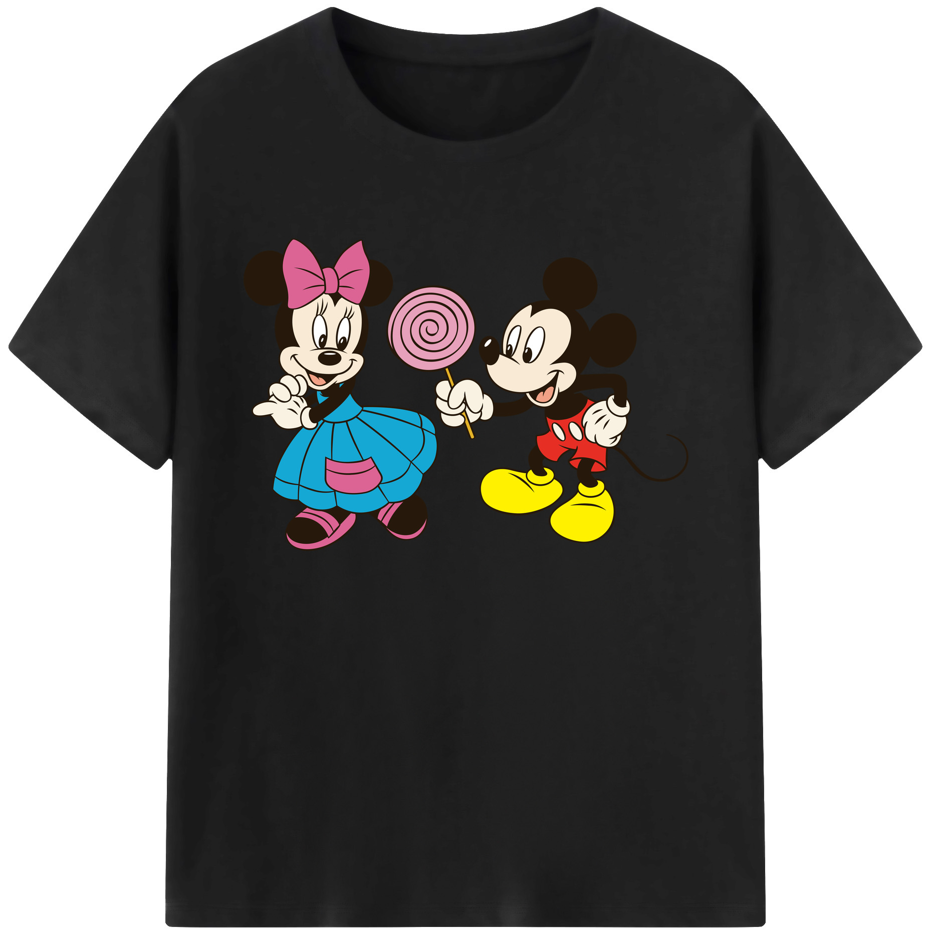 ミッキーマウス Mickey Mouse 綿100％ メンズ半袖Tシャツ｜肌触りやわらか＆通気性