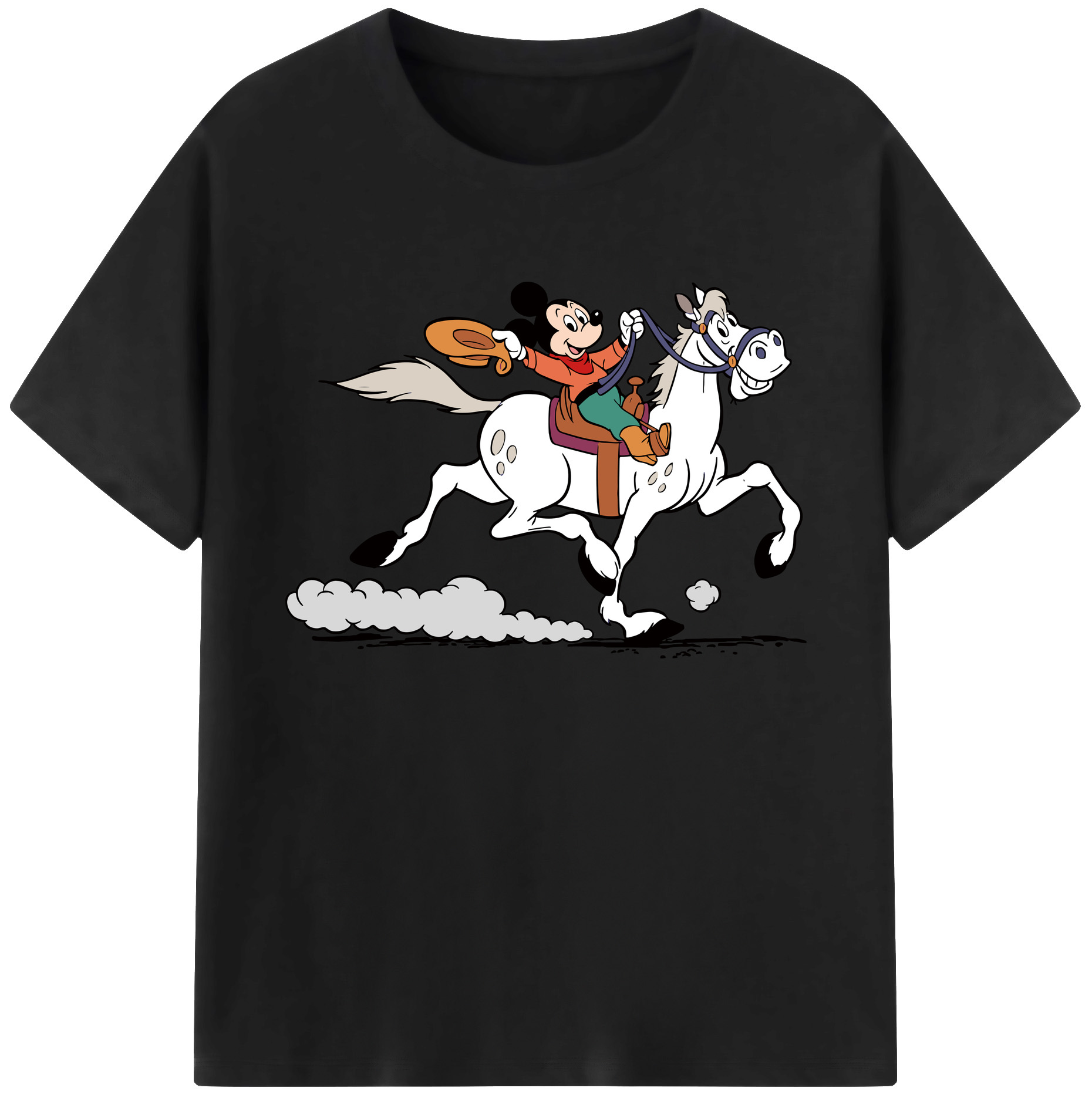 ミッキーマウス Mickey Mouse 綿100％ メンズ半袖Tシャツ｜肌触りやわらか＆通気性