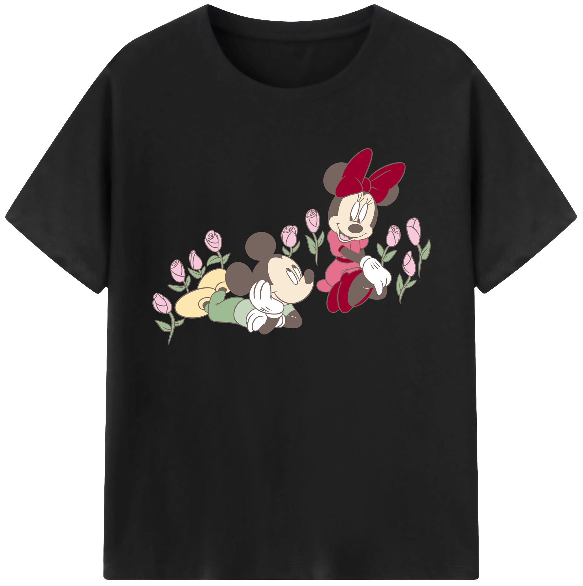 ミッキーマウス Mickey Mouse 綿100％ メンズ半袖Tシャツ｜肌触りやわらか＆通気性