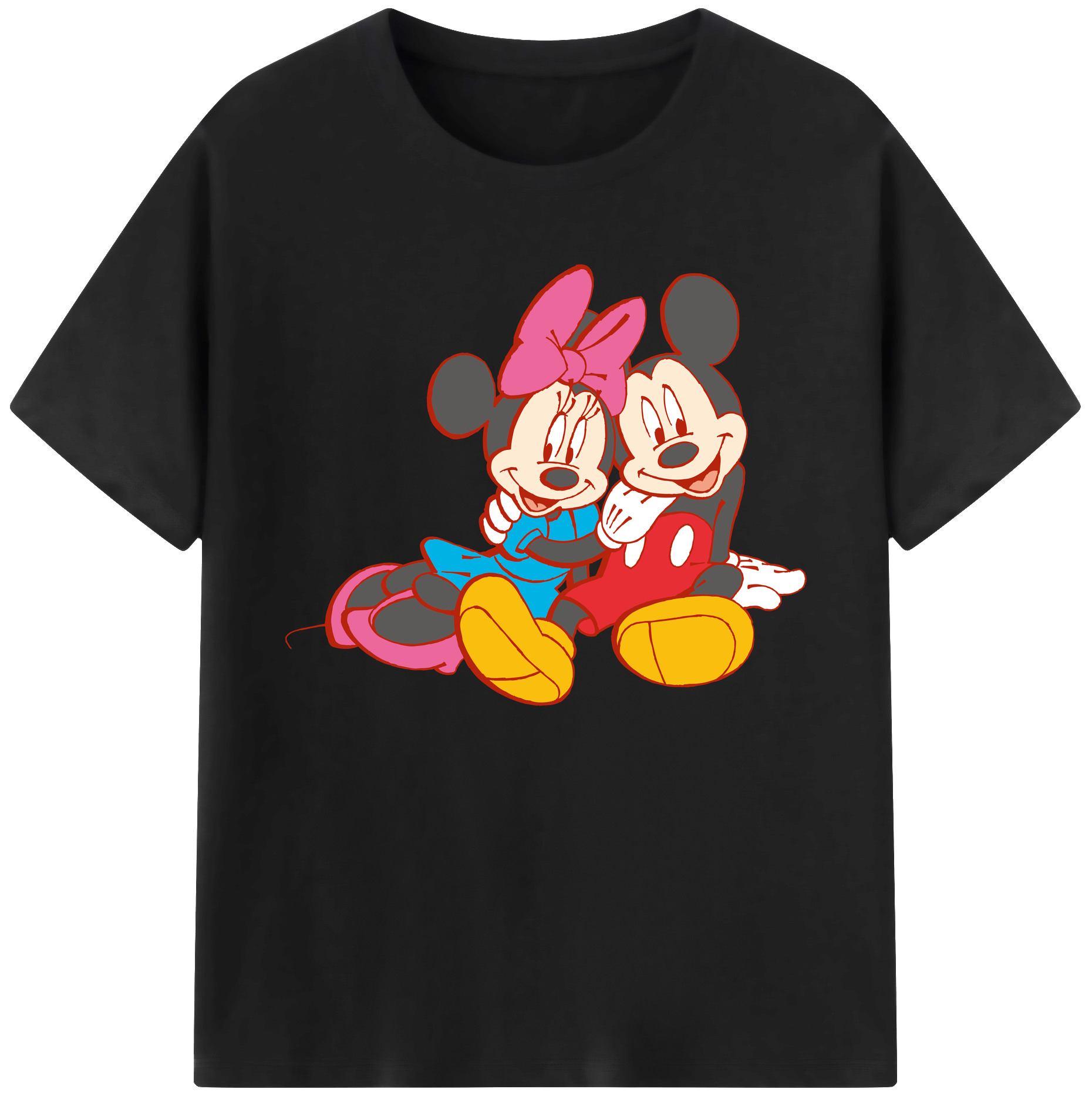ミッキーマウス Mickey Mouse 綿100％ メンズ半袖Tシャツ｜肌触りやわらか＆通気性