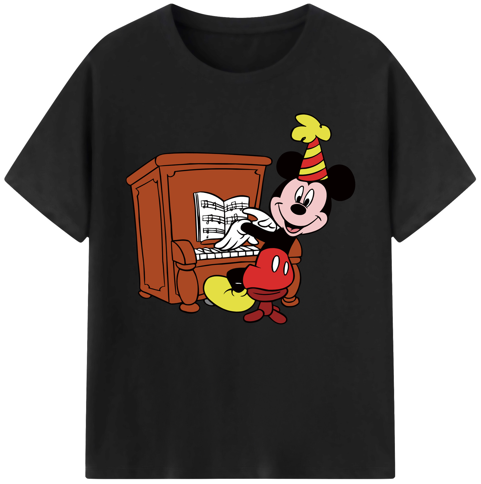 ミッキーマウス Mickey Mouse 綿100％ メンズ半袖Tシャツ｜肌触りやわらか＆通気性