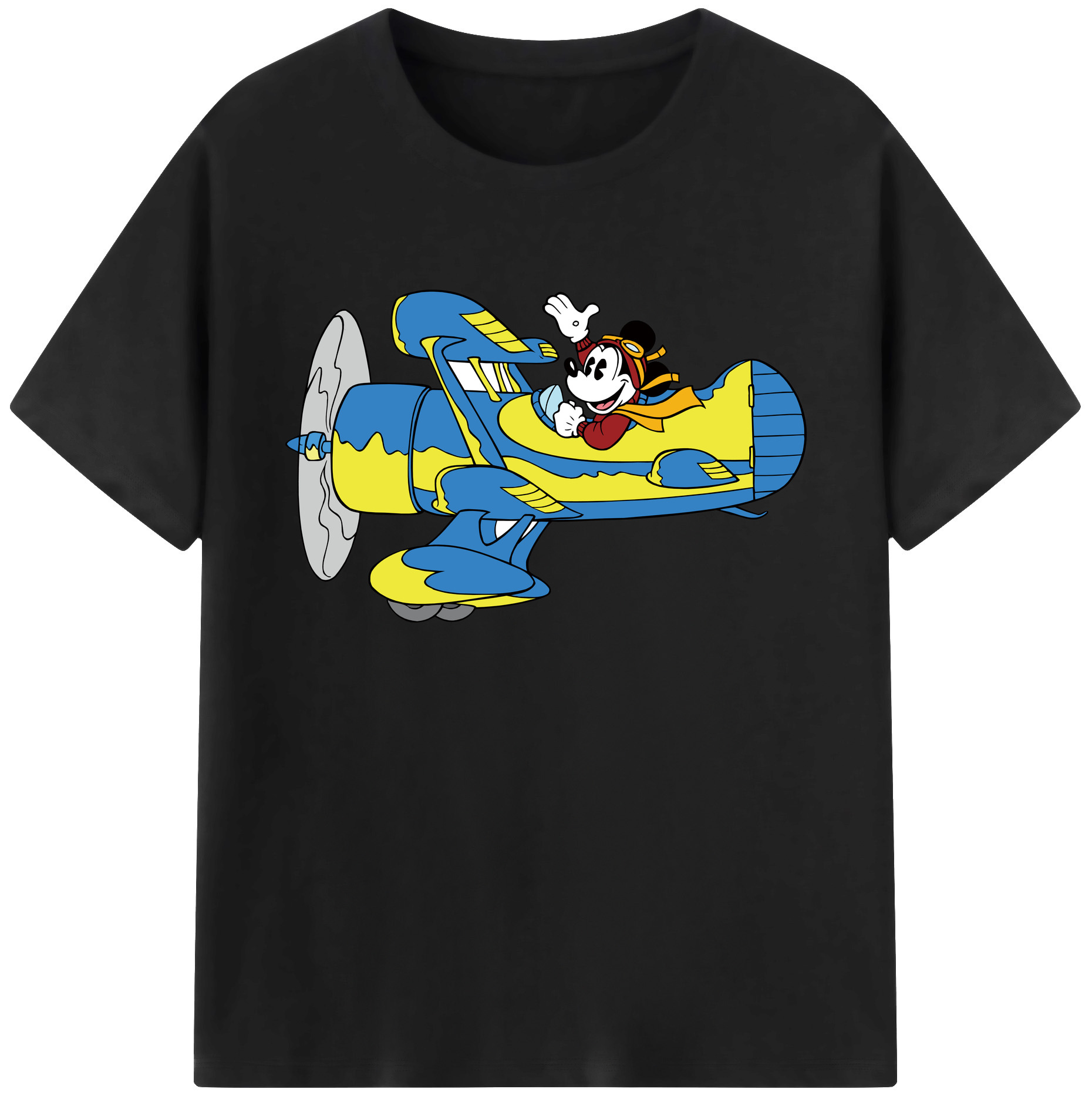 ミッキーマウス Mickey Mouse 綿100％ メンズ半袖Tシャツ｜肌触りやわらか＆通気性