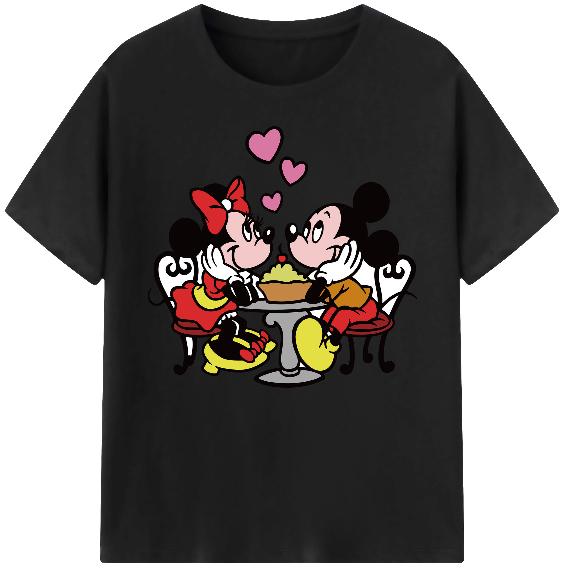 ミッキーマウス Mickey Mouse 綿100％ メンズ半袖Tシャツ｜肌触りやわらか＆通気性