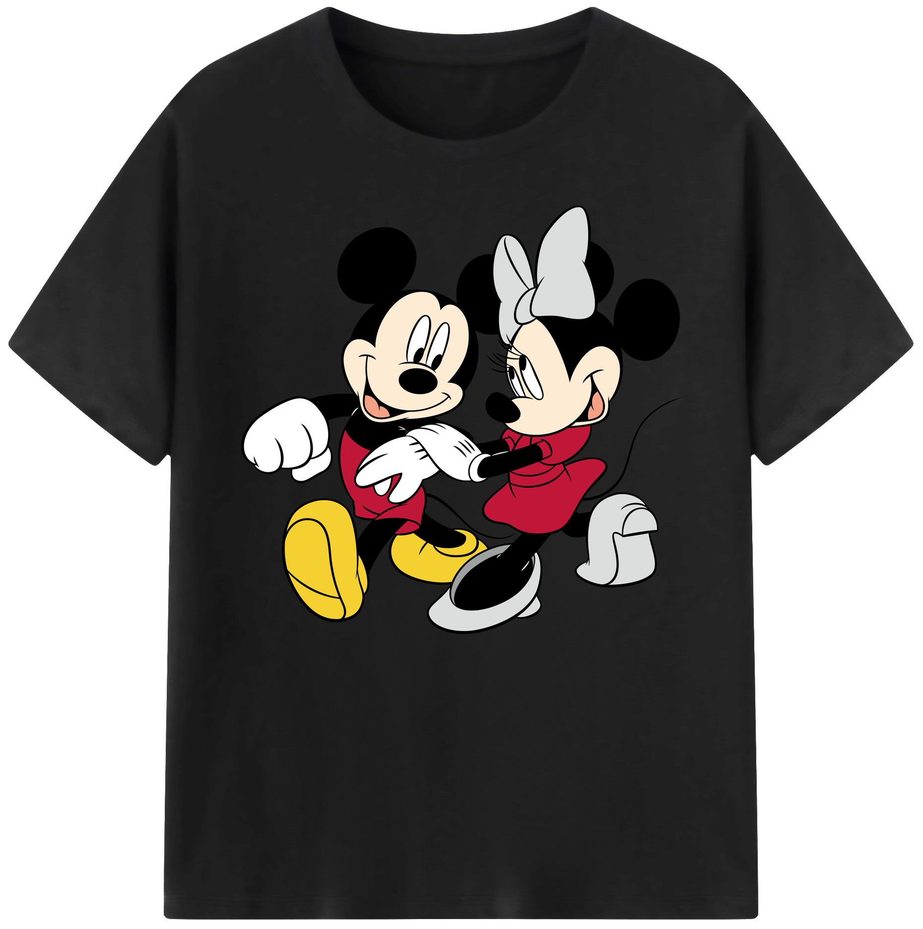 ミッキーマウス Mickey Mouse 綿100％ メンズ半袖Tシャツ｜肌触りやわらか＆通気性