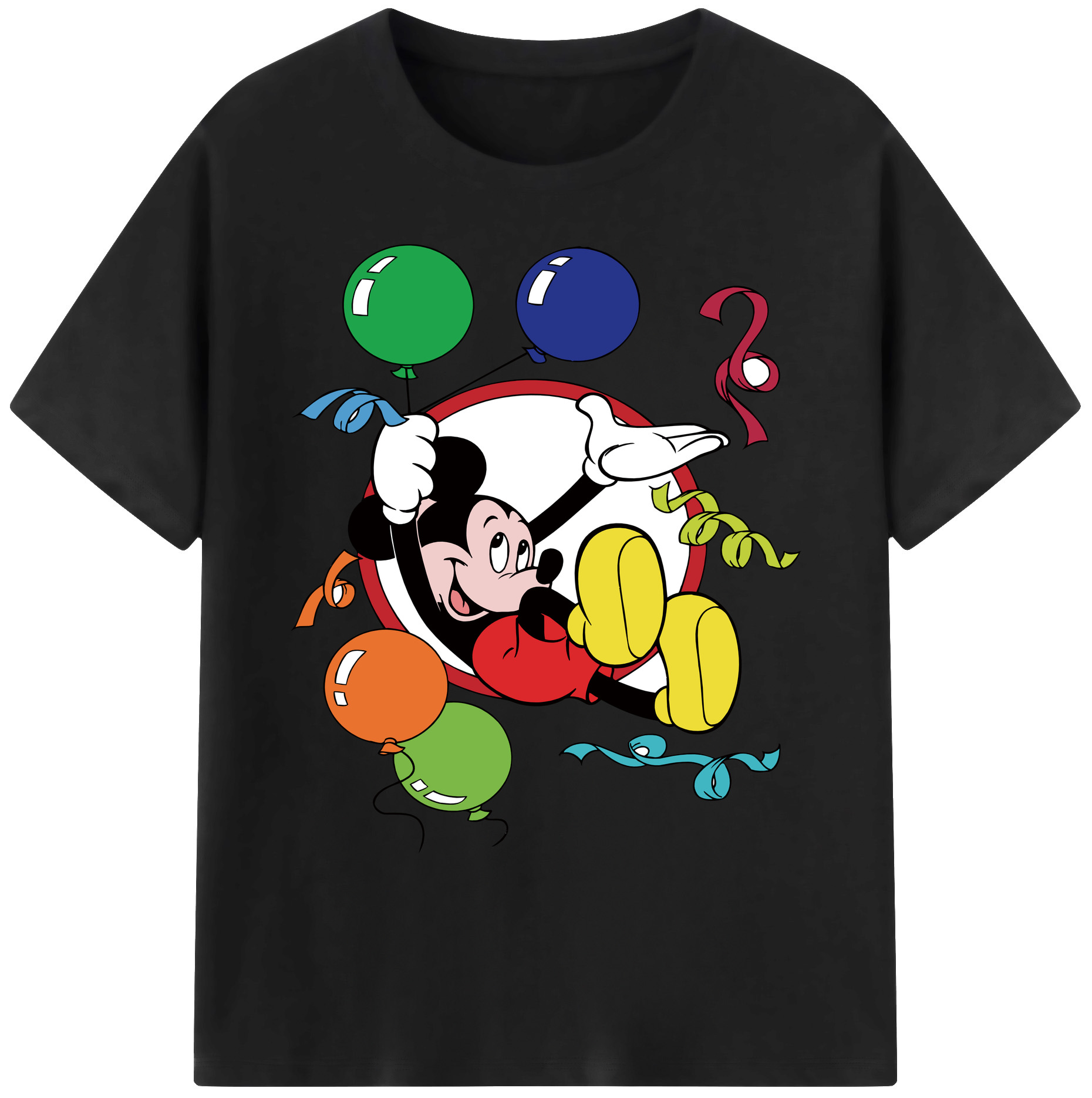ミッキーマウス Mickey Mouse 綿100％ メンズ半袖Tシャツ｜肌触りやわらか＆通気性