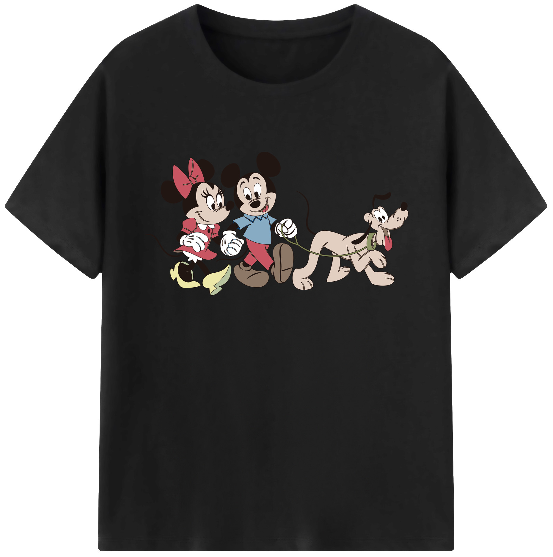 ミッキーマウス Mickey Mouse 綿100％ メンズ半袖Tシャツ｜肌触りやわらか＆通気性