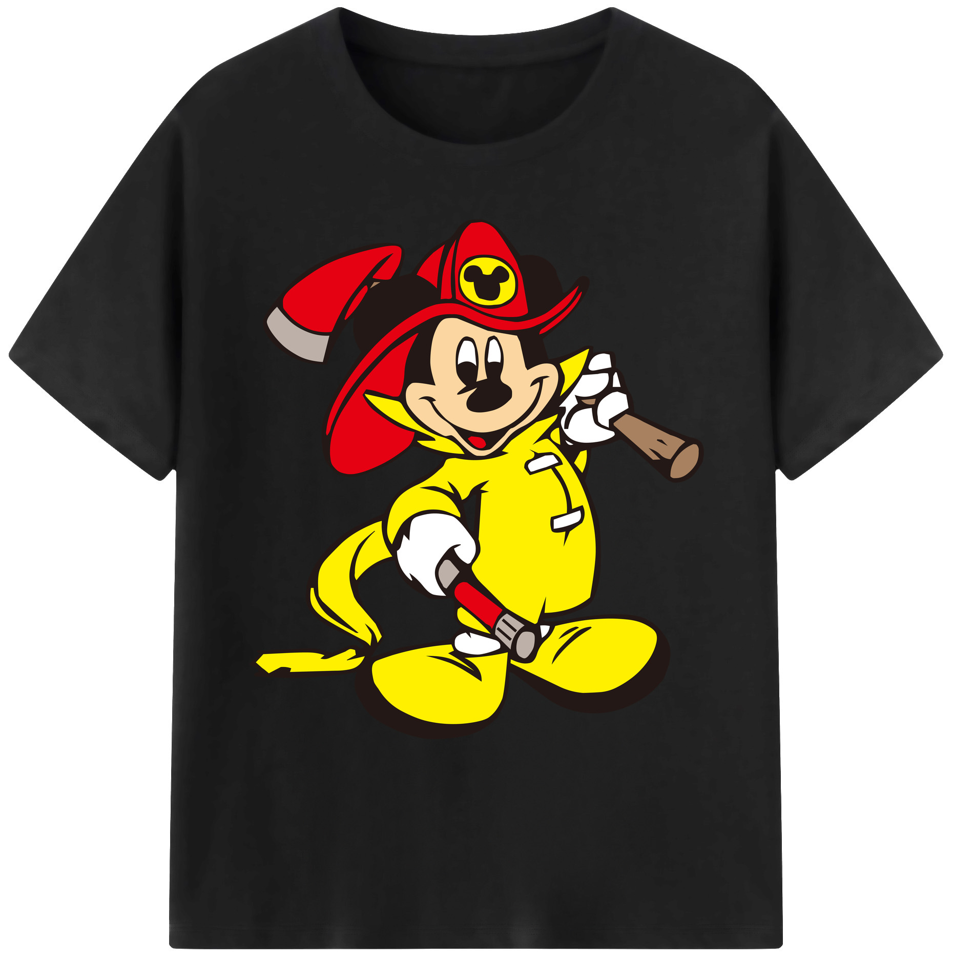 ミッキーマウス Mickey Mouse 綿100％ メンズ半袖Tシャツ｜肌触りやわらか＆通気性