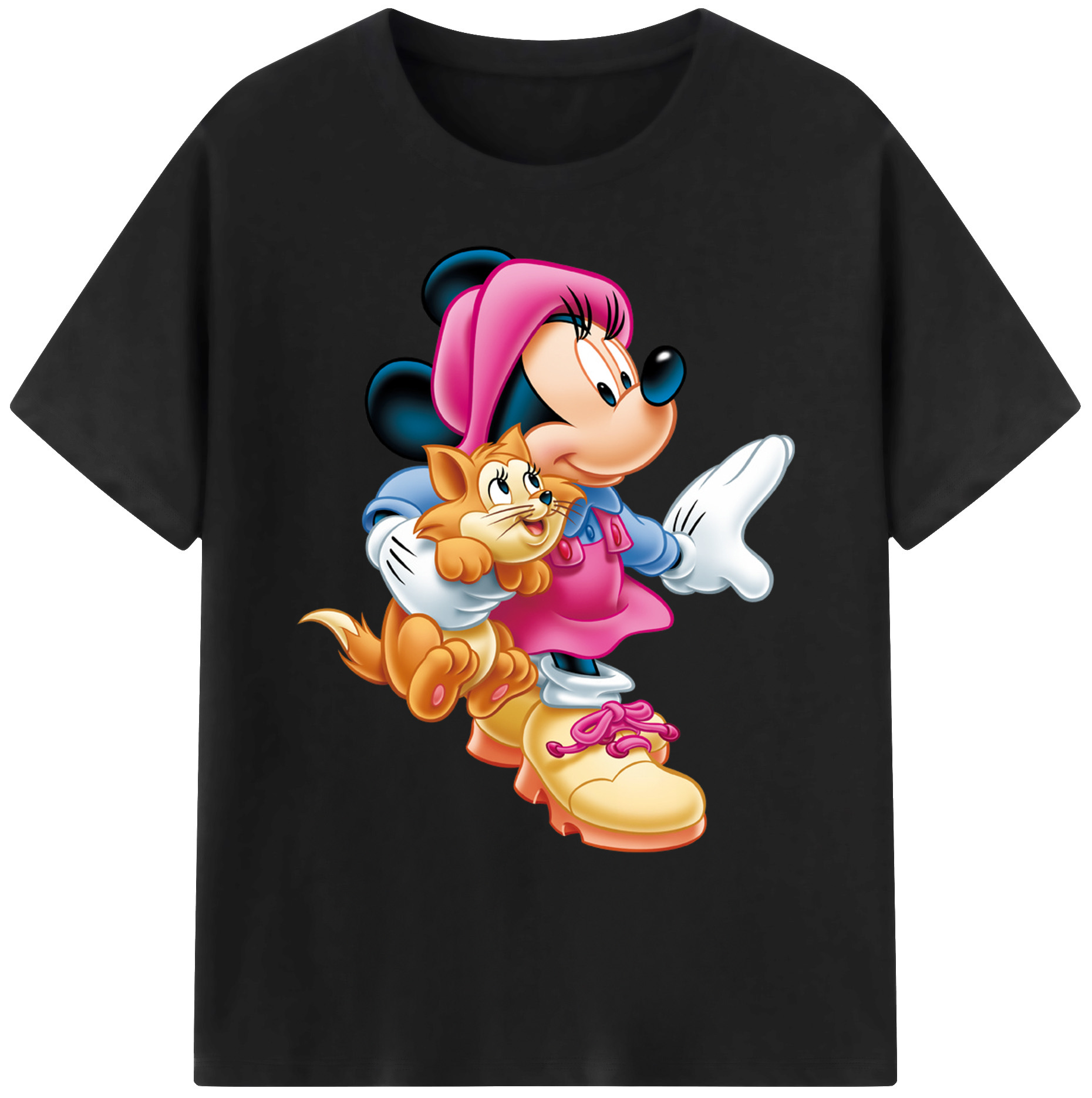 ミッキーマウス Mickey Mouse 綿100％ メンズ半袖Tシャツ｜肌触りやわらか＆通気性