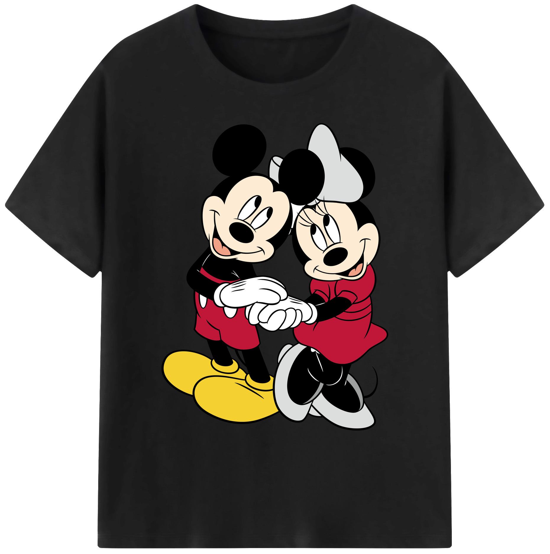 ミッキーマウス Mickey Mouse 綿100％ メンズ半袖Tシャツ｜肌触りやわらか＆通気性
