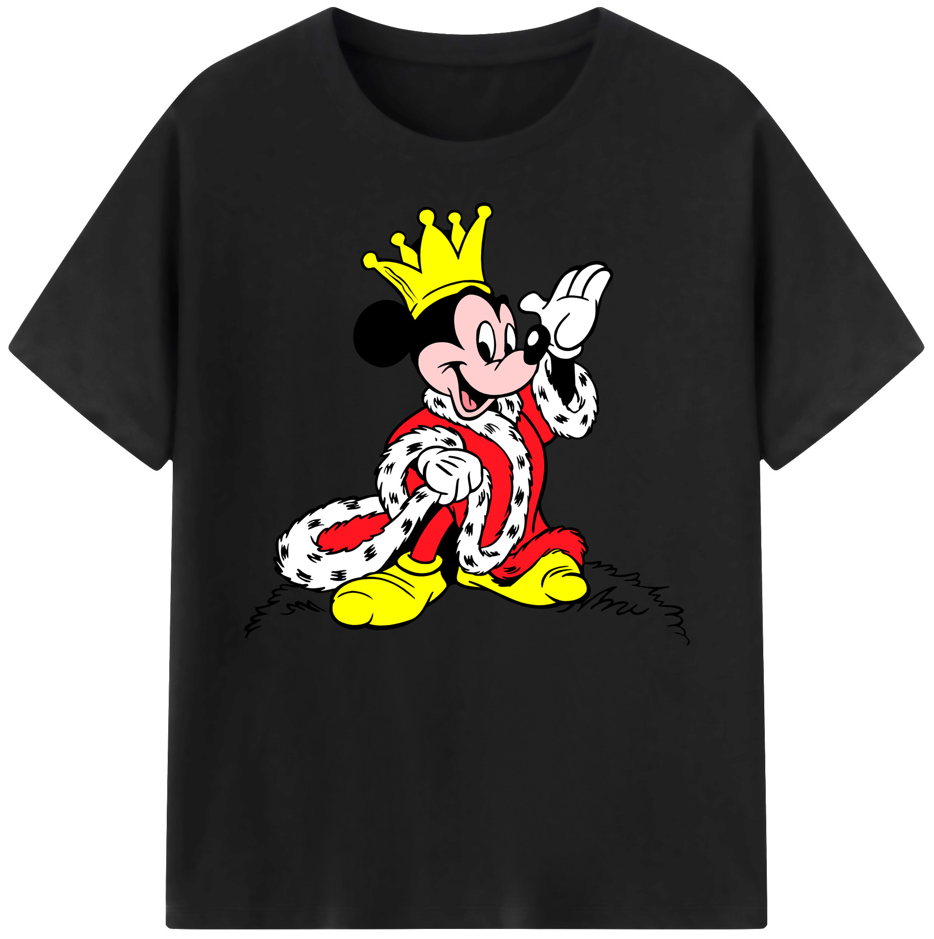 ミッキーマウス Mickey Mouse 綿100％ メンズ半袖Tシャツ｜肌触りやわらか＆通気性
