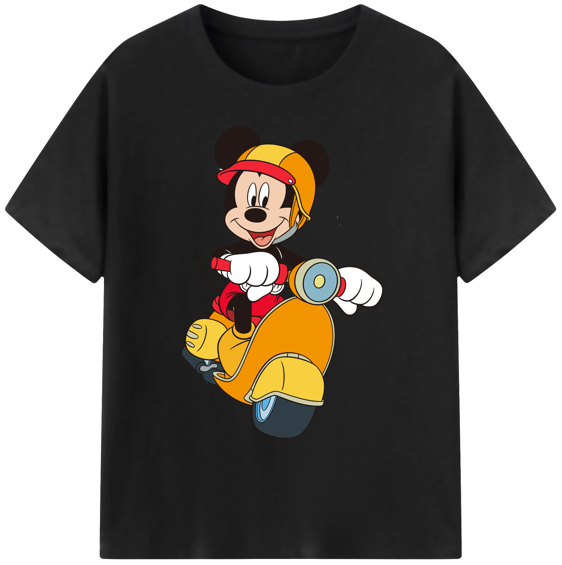 ミッキーマウス Mickey Mouse 綿100％ メンズ半袖Tシャツ｜肌触りやわらか＆通気性