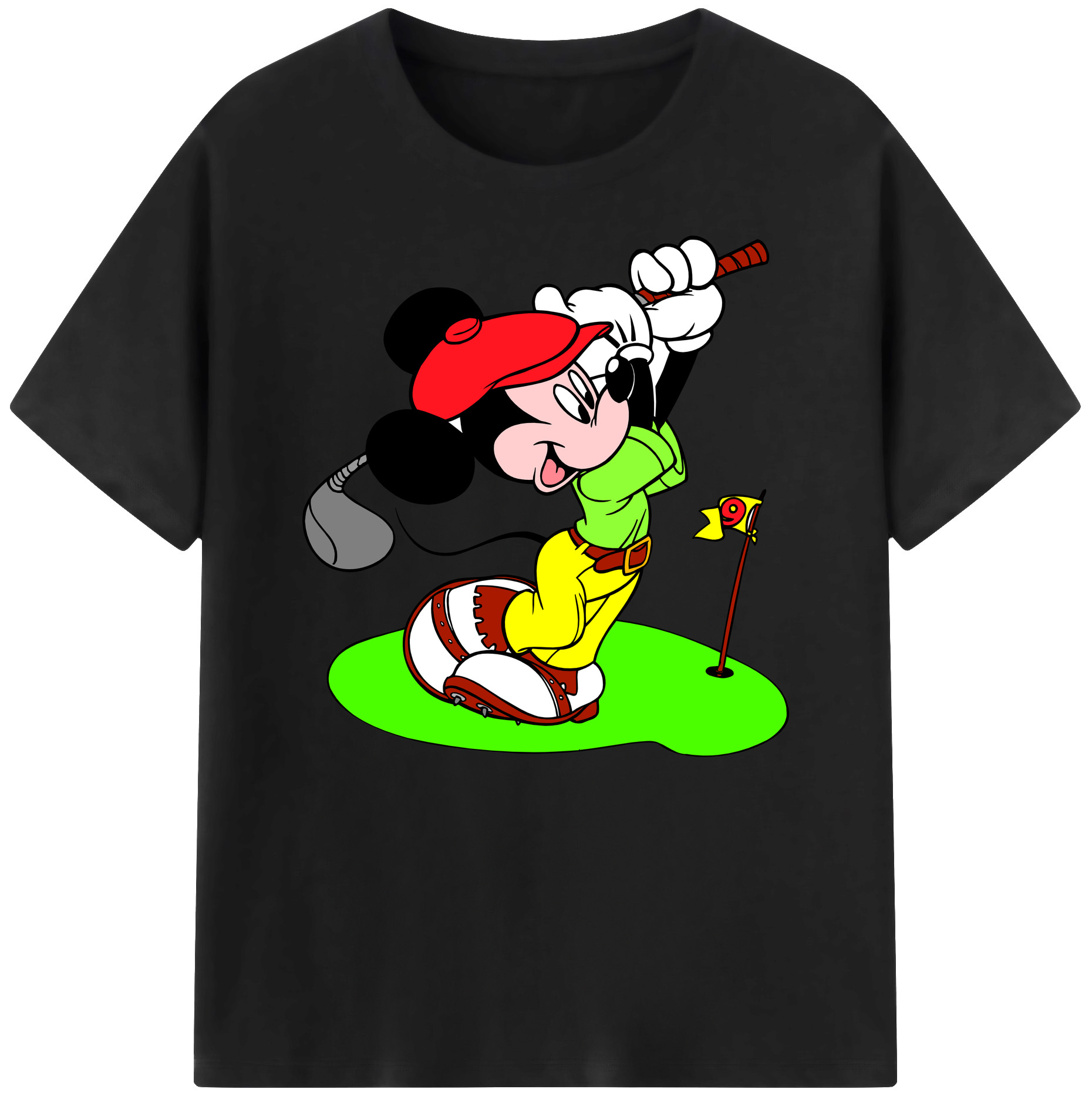 ミッキーマウス Mickey Mouse 綿100％ メンズ半袖Tシャツ｜肌触りやわらか＆通気性