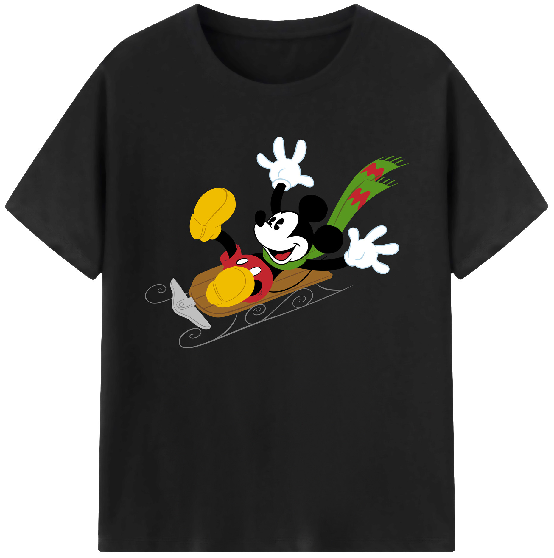 ミッキーマウス Mickey Mouse 綿100％ メンズ半袖Tシャツ｜肌触りやわらか＆通気性