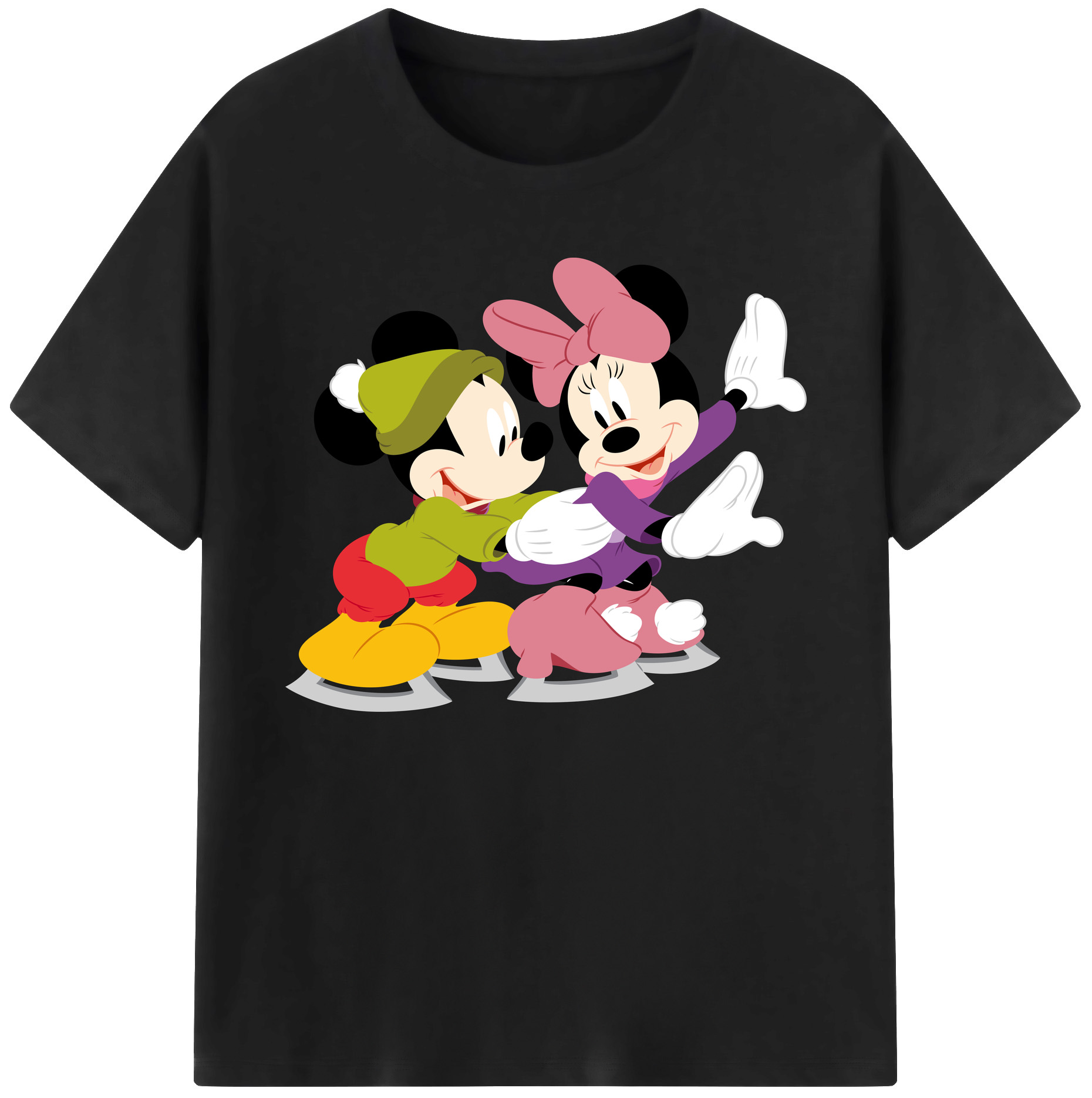 ミッキーマウス Mickey Mouse 綿100％ メンズ半袖Tシャツ｜肌触りやわらか＆通気性