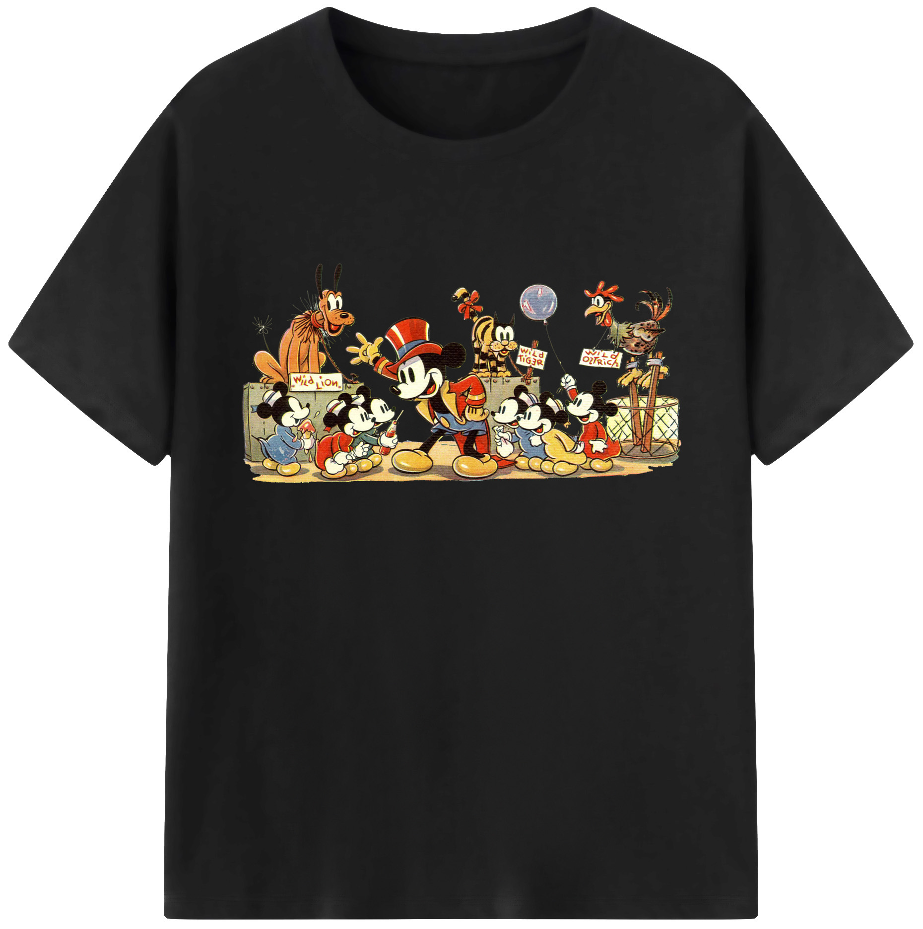 ミッキーマウス Mickey Mouse 綿100％ メンズ半袖Tシャツ｜肌触りやわらか＆通気性