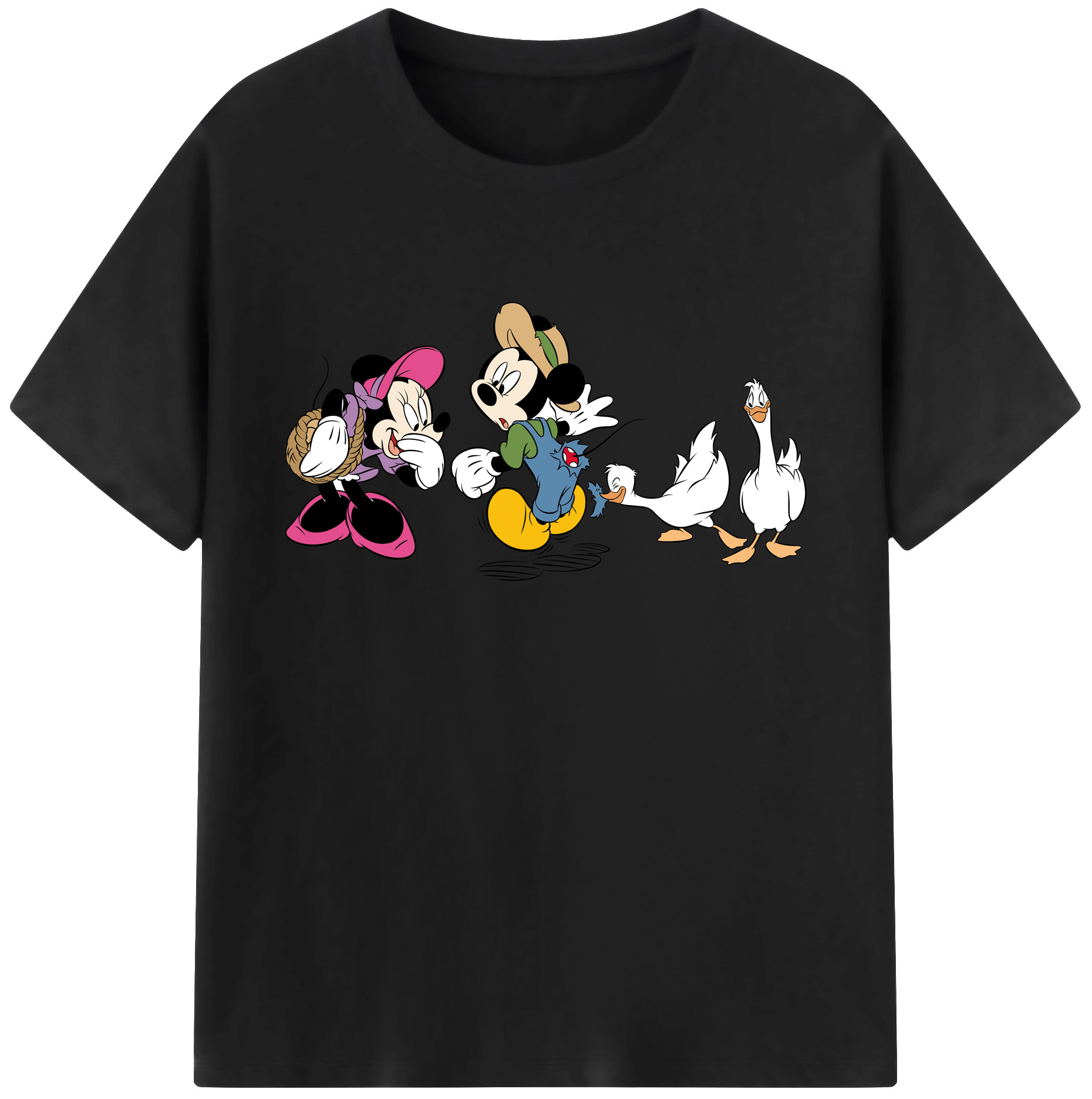 ミッキーマウス Mickey Mouse 綿100％ メンズ半袖Tシャツ｜肌触りやわらか＆通気性