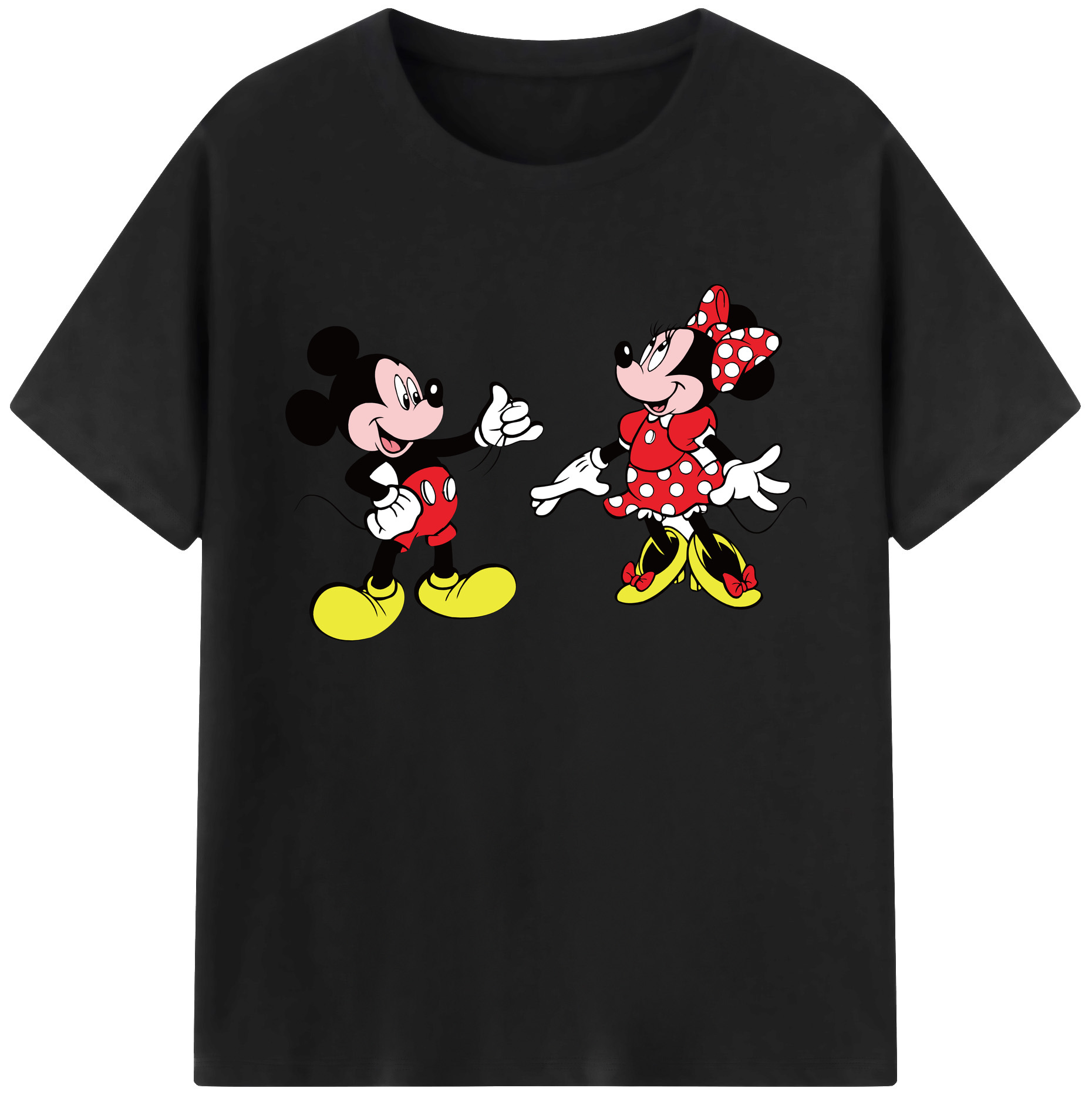 ミッキーマウス Mickey Mouse 綿100％ メンズ半袖Tシャツ｜肌触りやわらか＆通気性