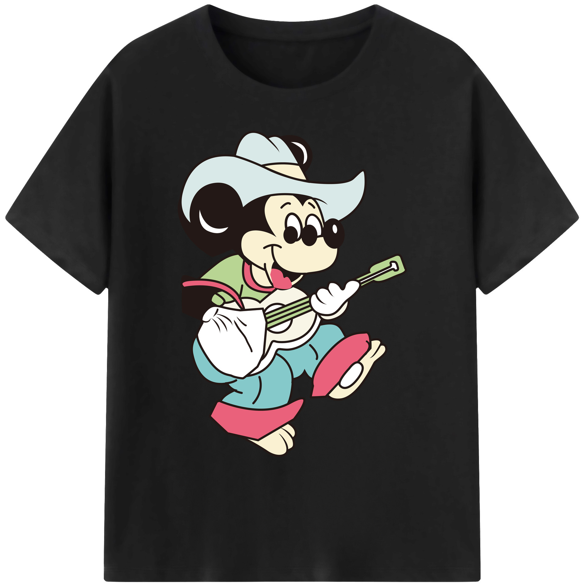ミッキーマウス Mickey Mouse 綿100％ メンズ半袖Tシャツ｜肌触りやわらか＆通気性