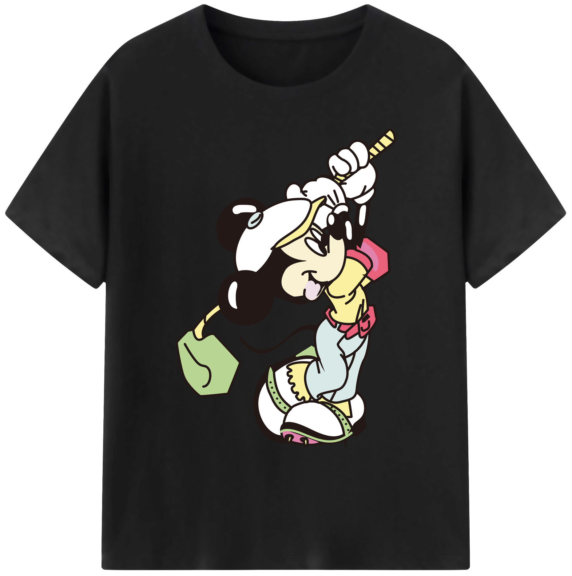ミッキーマウス Mickey Mouse 綿100％ メンズ半袖Tシャツ｜肌触りやわらか＆通気性