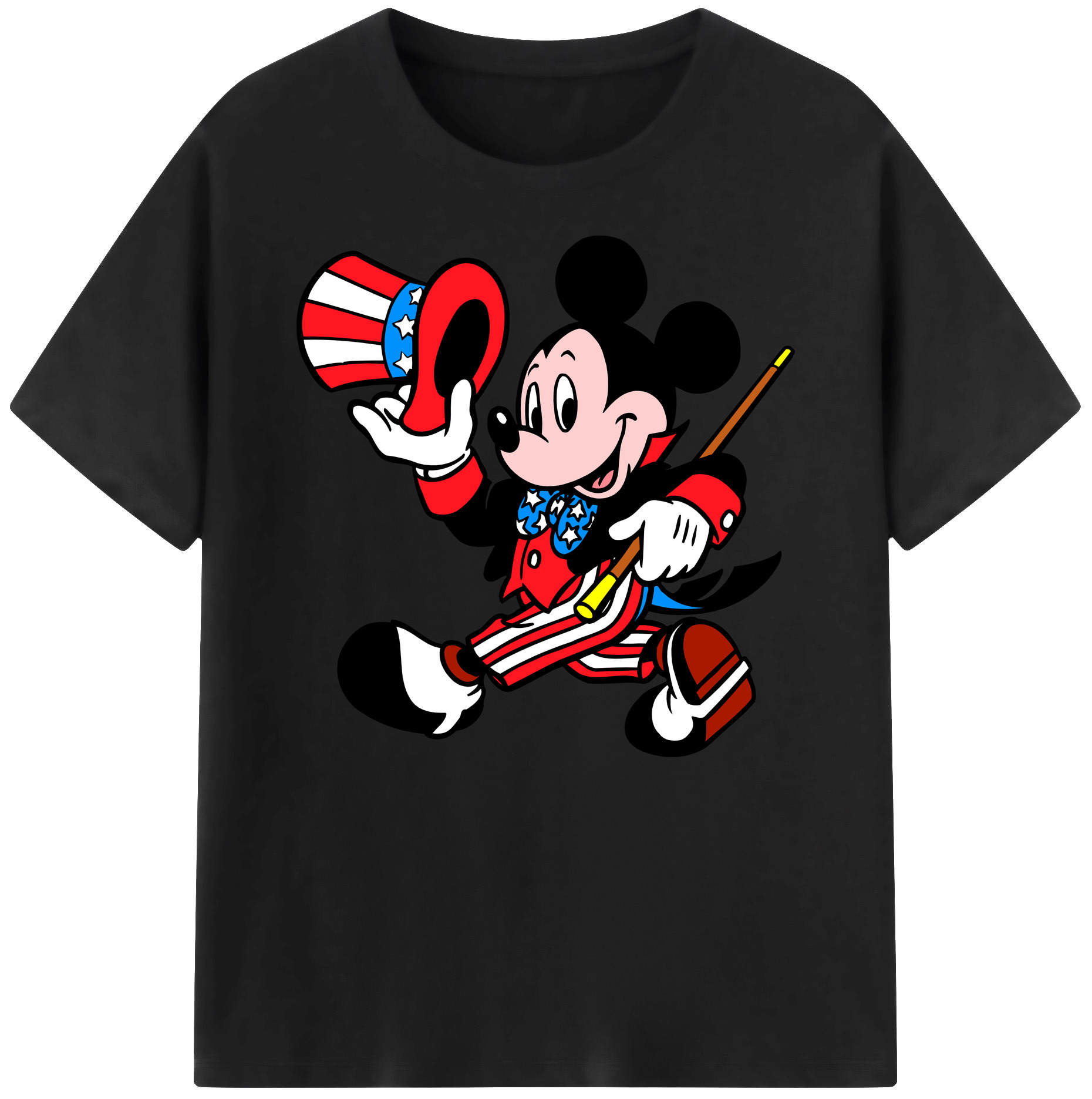 ミッキーマウス Mickey Mouse 綿100％ メンズ半袖Tシャツ｜肌触りやわらか＆通気性