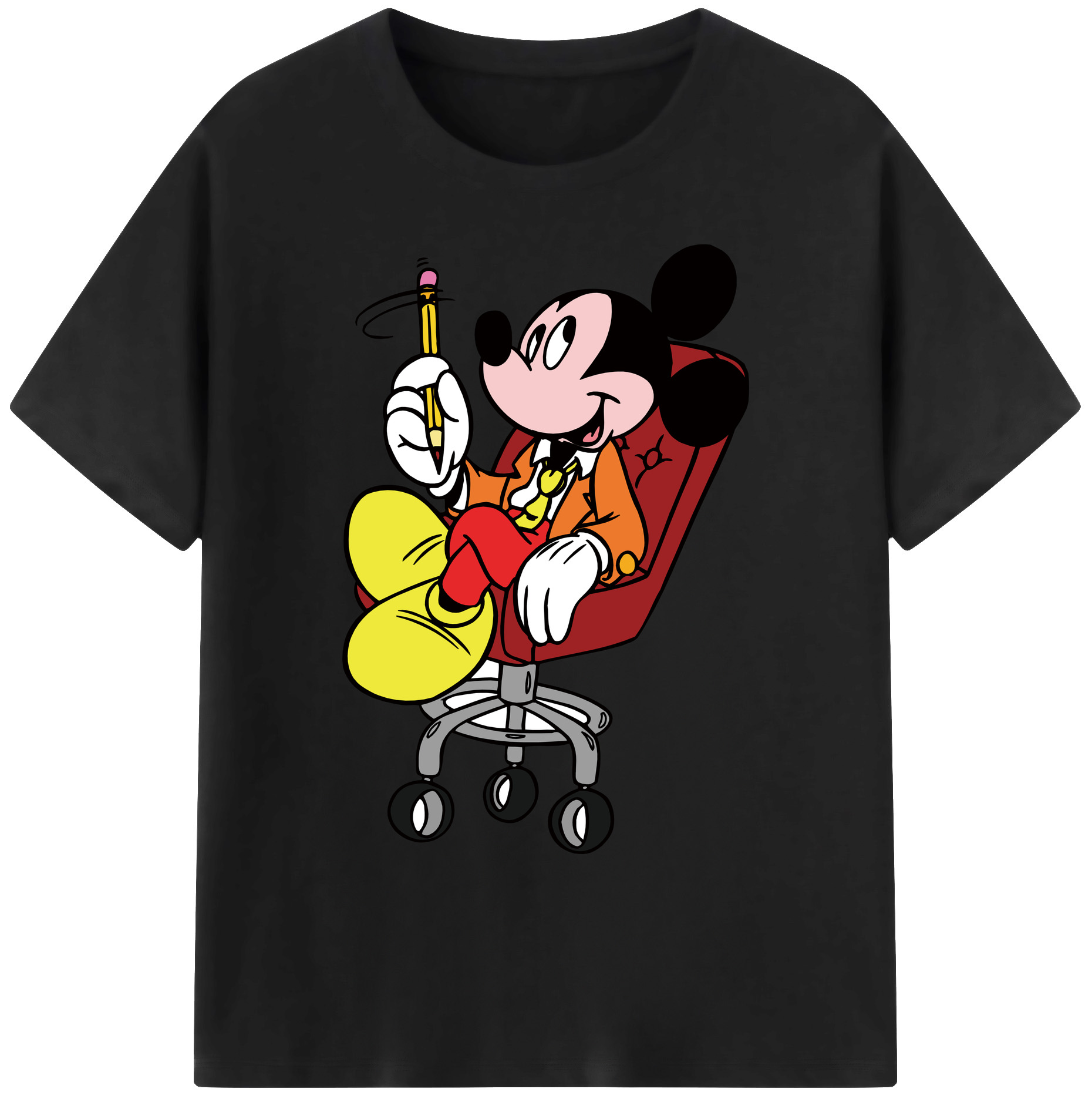 ミッキーマウス Mickey Mouse 綿100％ メンズ半袖Tシャツ｜肌触りやわらか＆通気性