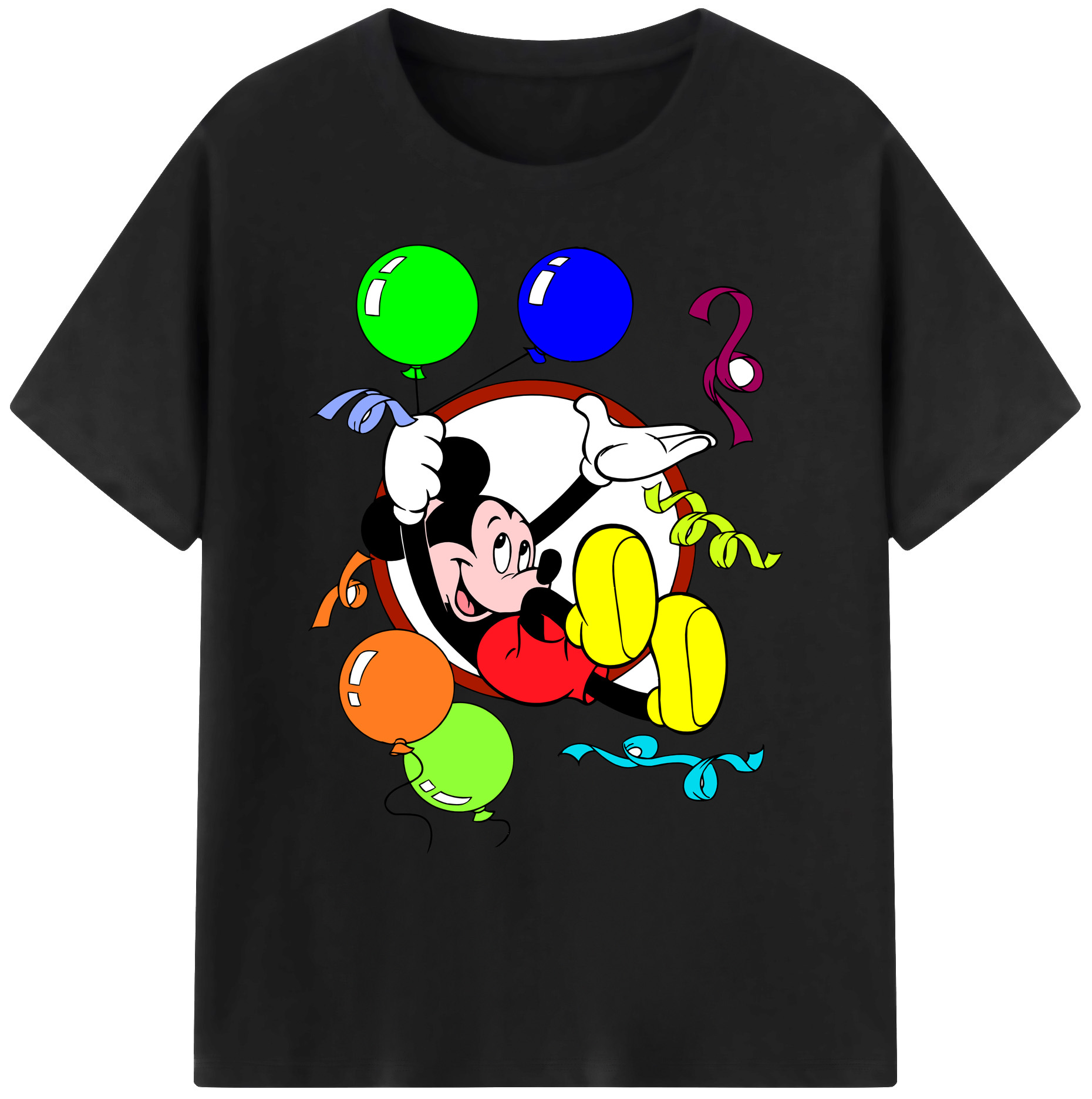 ミッキーマウス Mickey Mouse 綿100％ メンズ半袖Tシャツ｜肌触りやわらか＆通気性