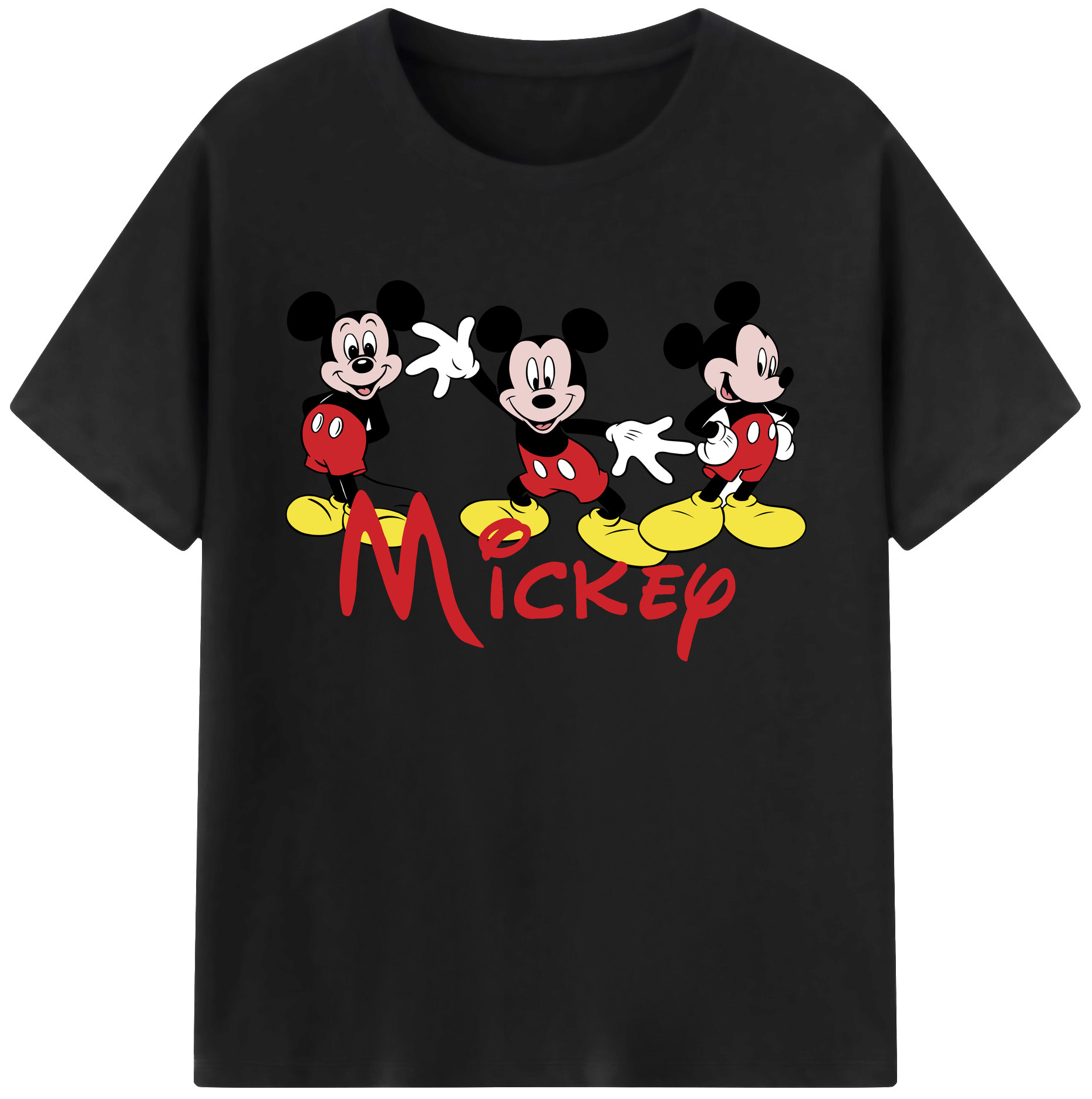 ミッキーマウス Mickey Mouse 綿100％ メンズ半袖Tシャツ｜肌触りやわらか＆通気性