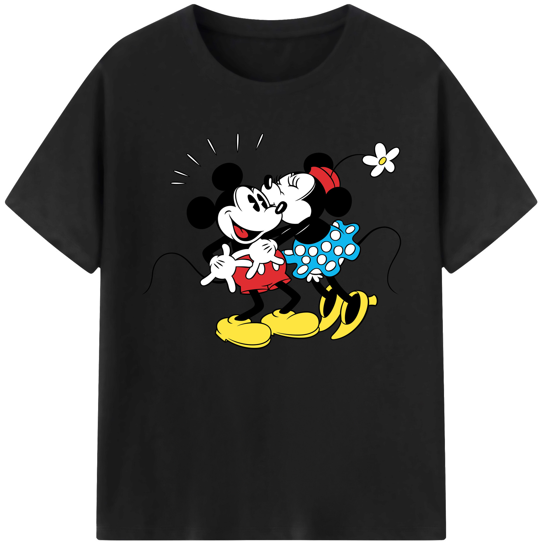 （画像用） ミッキーマウス Mickey Mouse 綿100％ メンズ半袖Tシャツ｜肌触りやわらか＆通気性